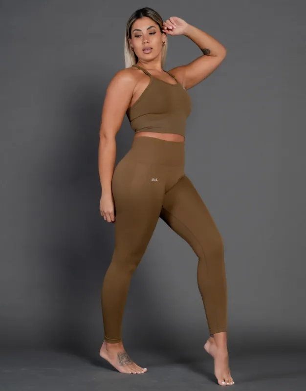 Premium Seamless V4 Tights - Birch Brown sold by Stax