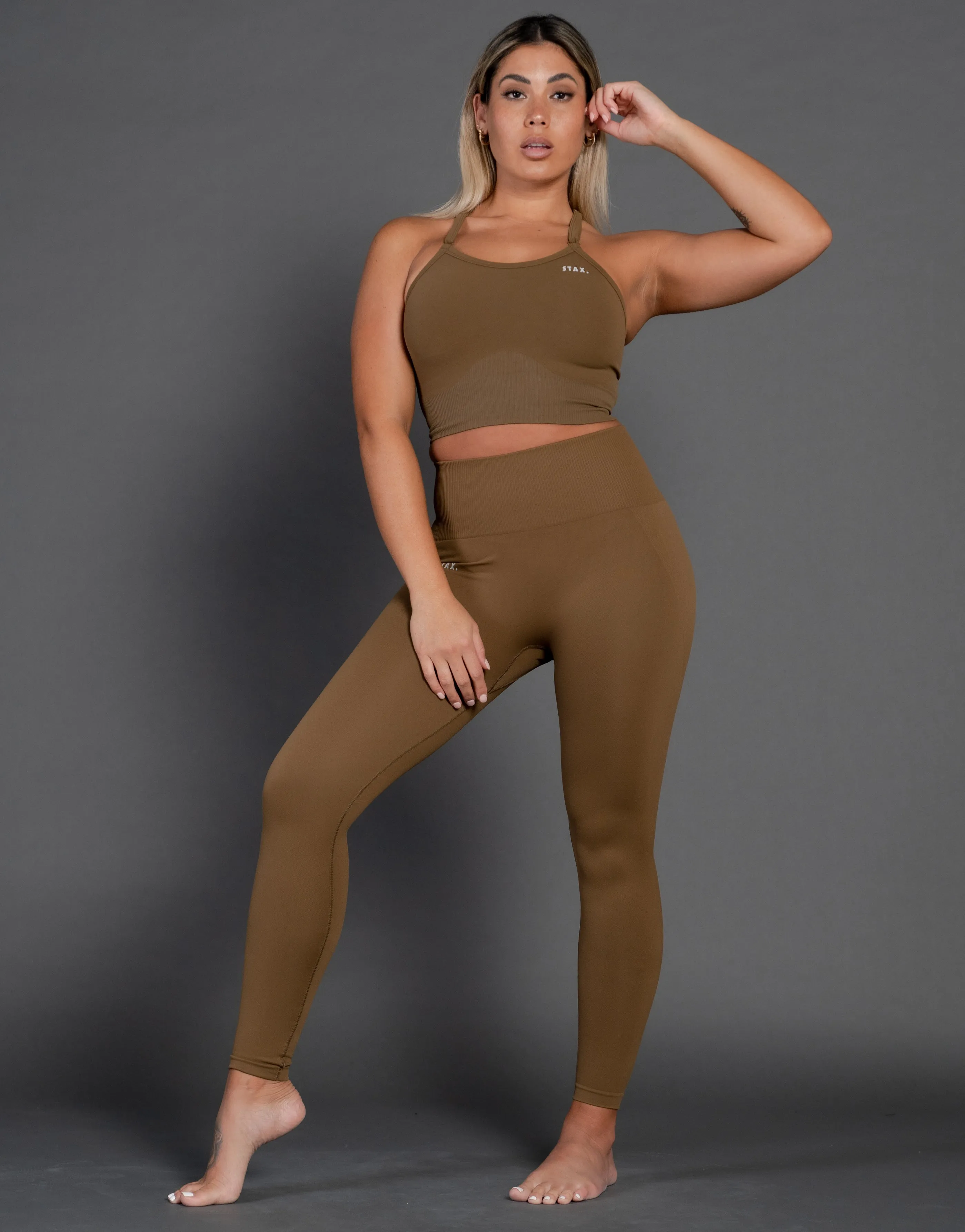 Premium Seamless V4 Tights - Birch Brown sold by Stax product image thumbnail 5