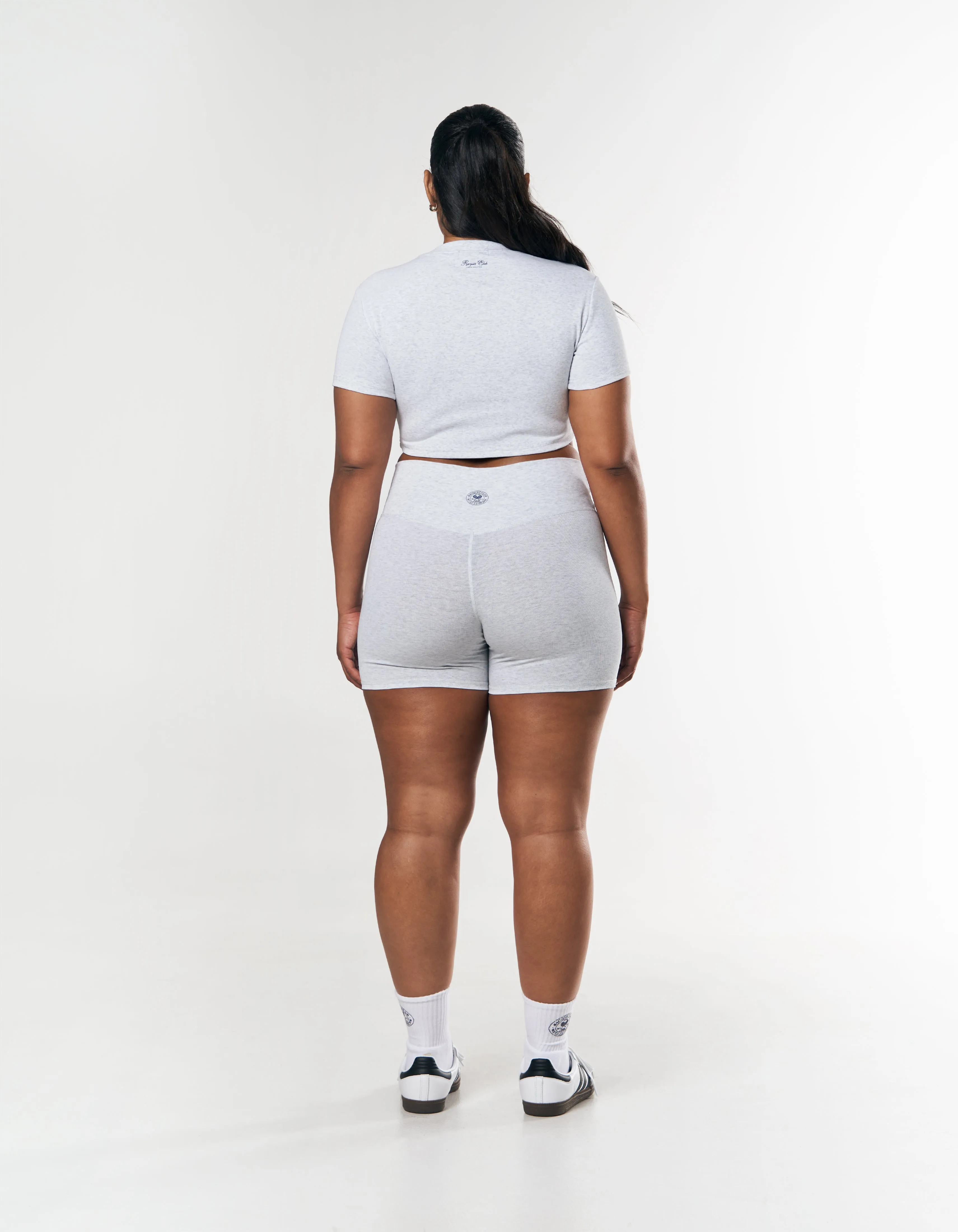Racquet Club Cropped Tee - Grey Marle sold by Stax product image thumbnail 4