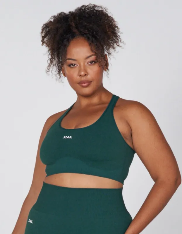 Premium Seamless Favourites Racer Crop - Pine sold by Stax