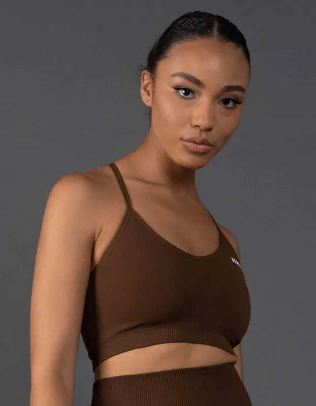 Premium Seamless Strappy Crop V5.1 - Bark sold by Stax
