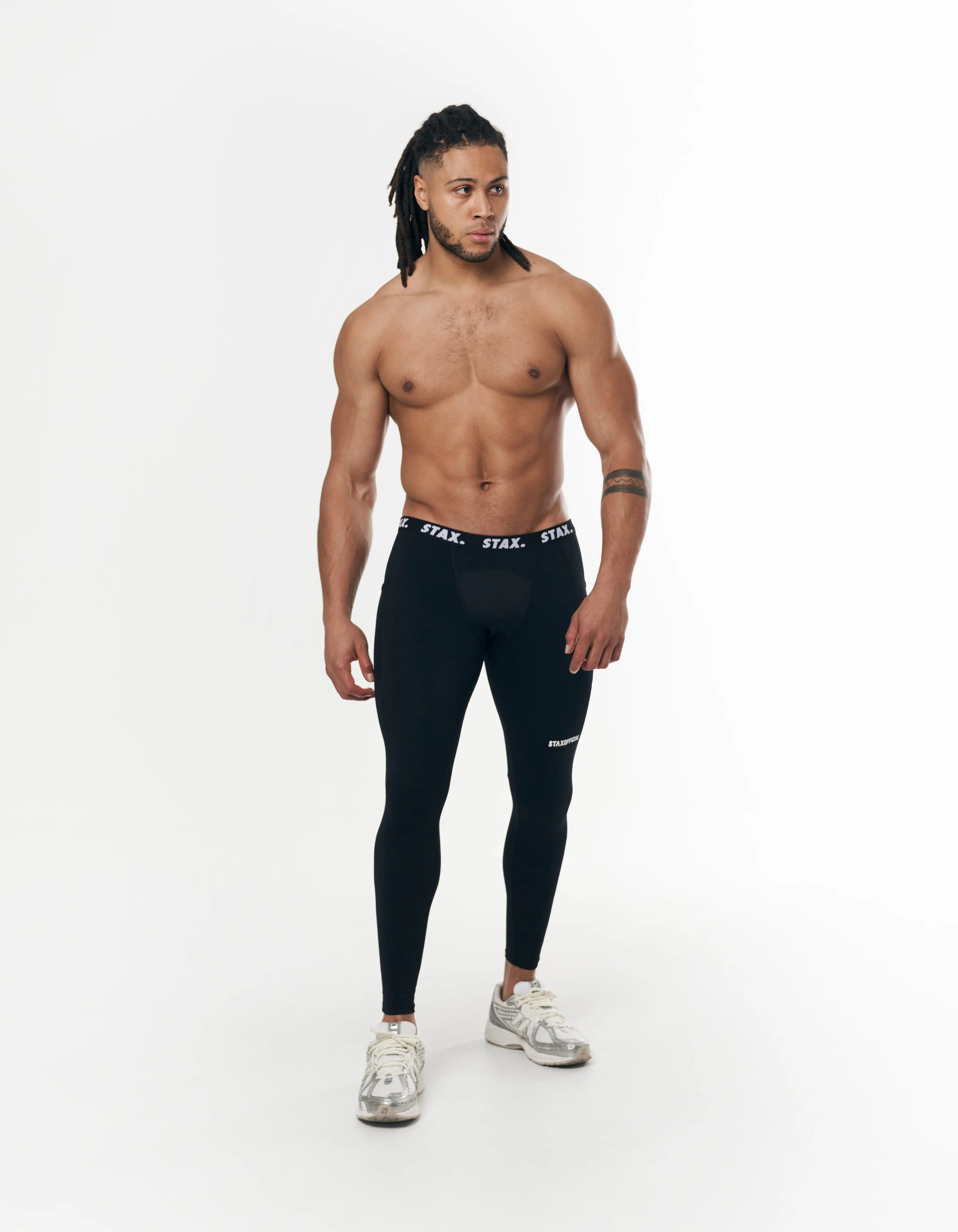 Mens Compressive Phone Pocket Tights - Black sold by Stax product image thumbnail 2