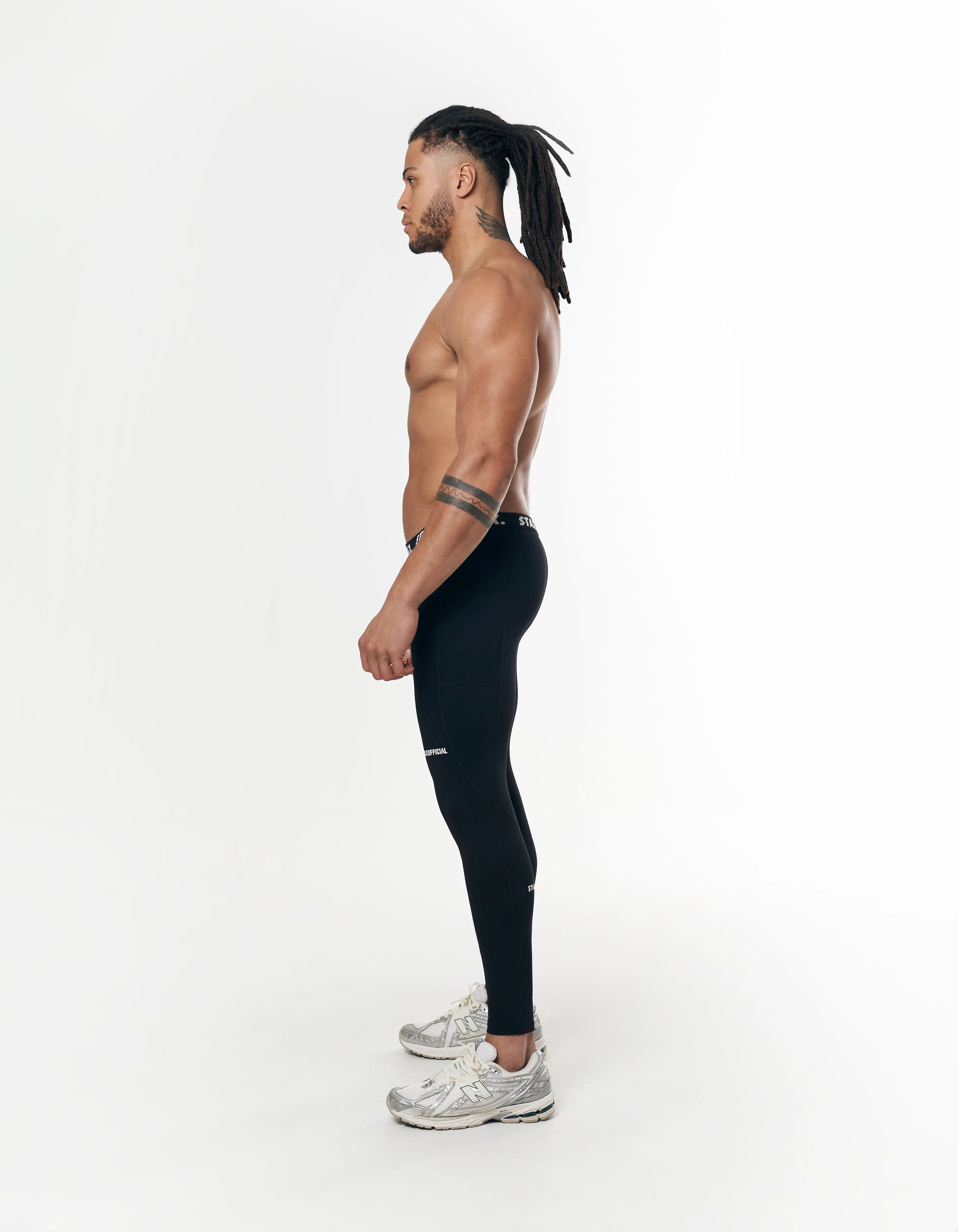 Mens Compressive Phone Pocket Tights - Black sold by Stax product image thumbnail 3