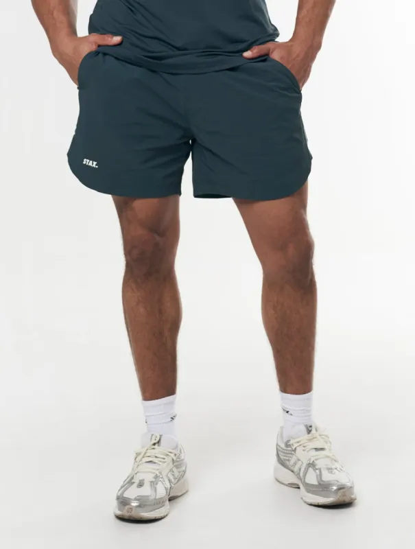 Mens Sport Nylon Shorts - Navy sold by Stax