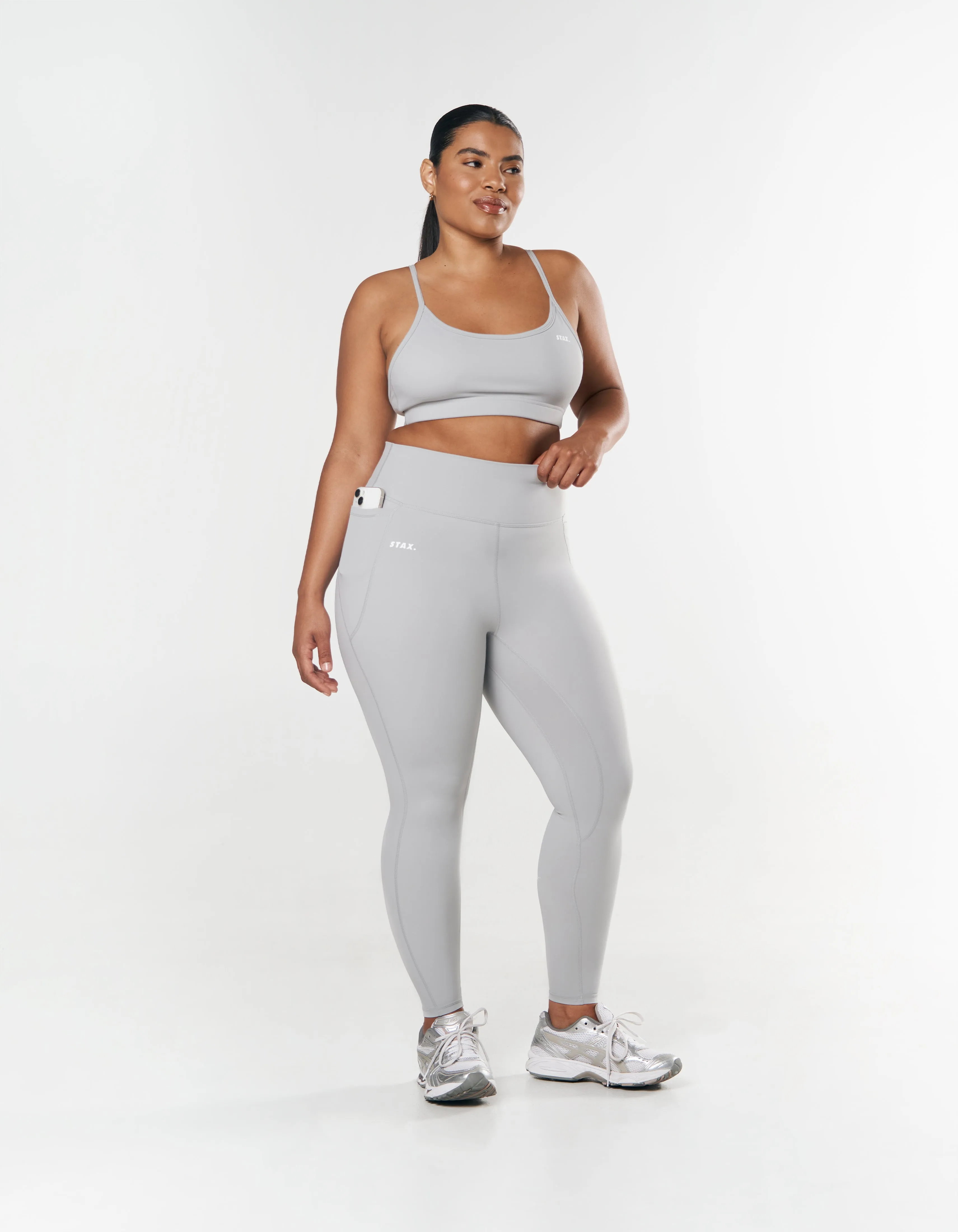 Phone Pocket Full Length Tights NANDEX ™ - Light Grey sold by Stax product image thumbnail 3