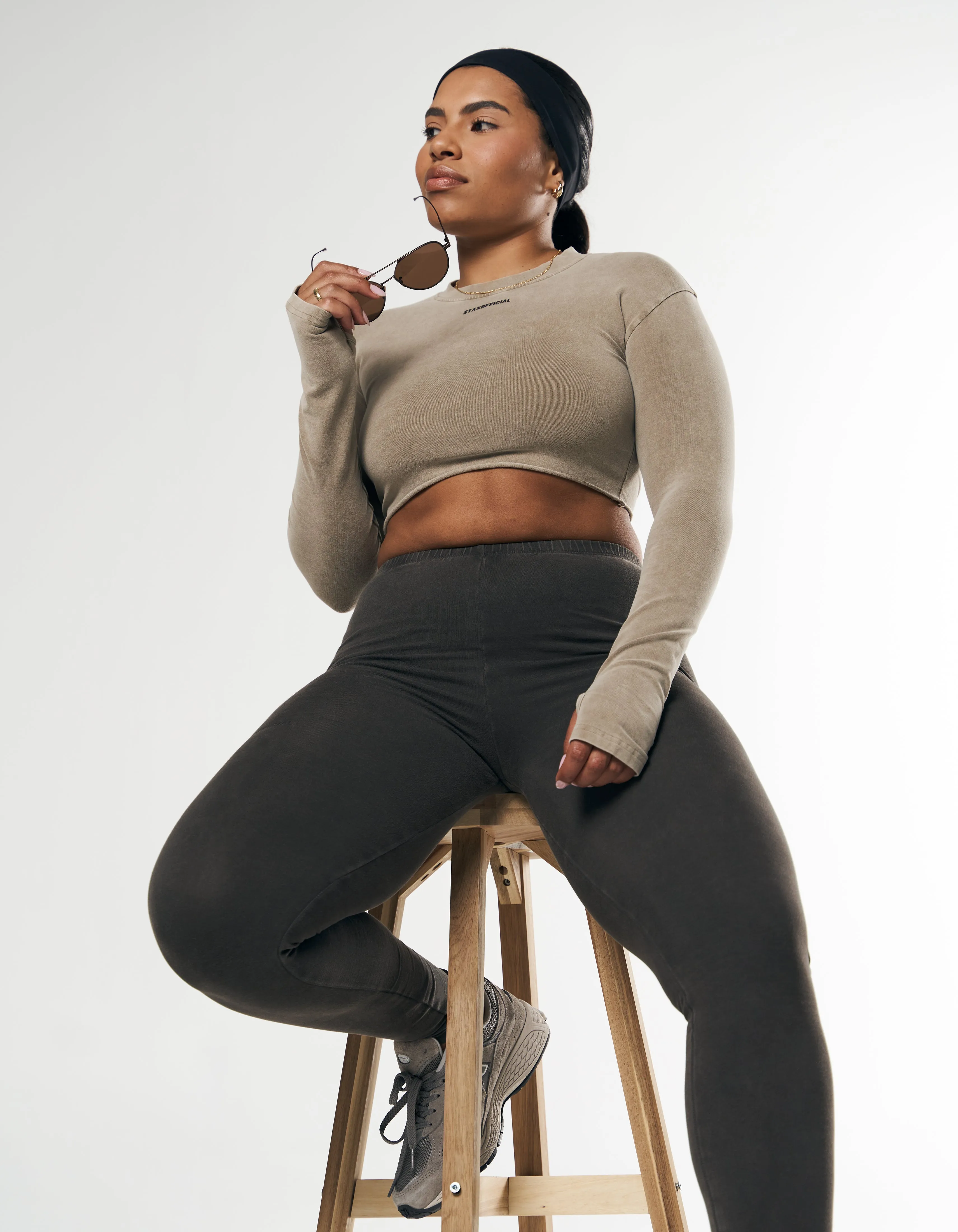 OOS Cropped Long Sleeve - Earth sold by Stax product image thumbnail 4