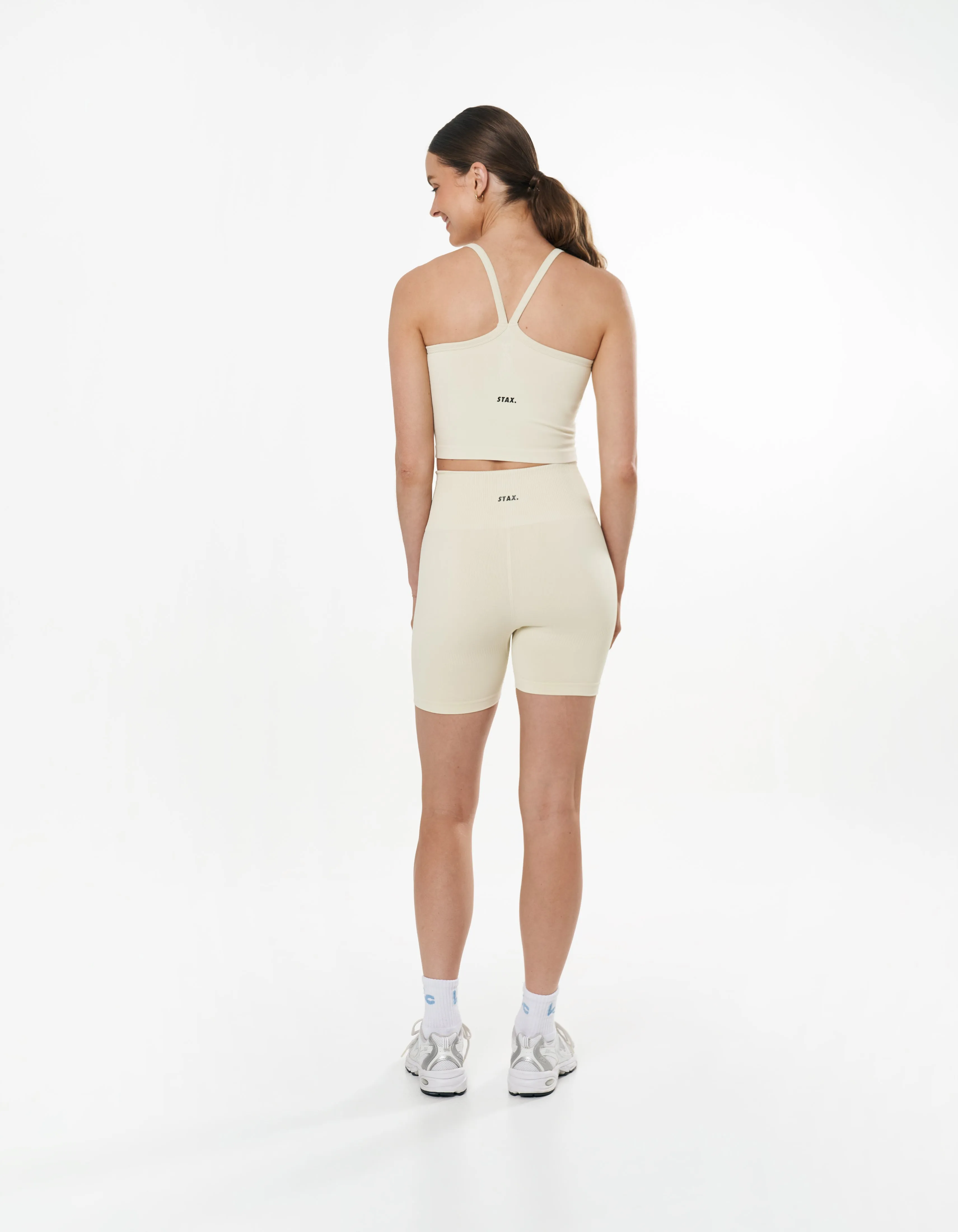 Seamless Kic Midi Bike Shorts - Cream sold by Stax product image thumbnail 4