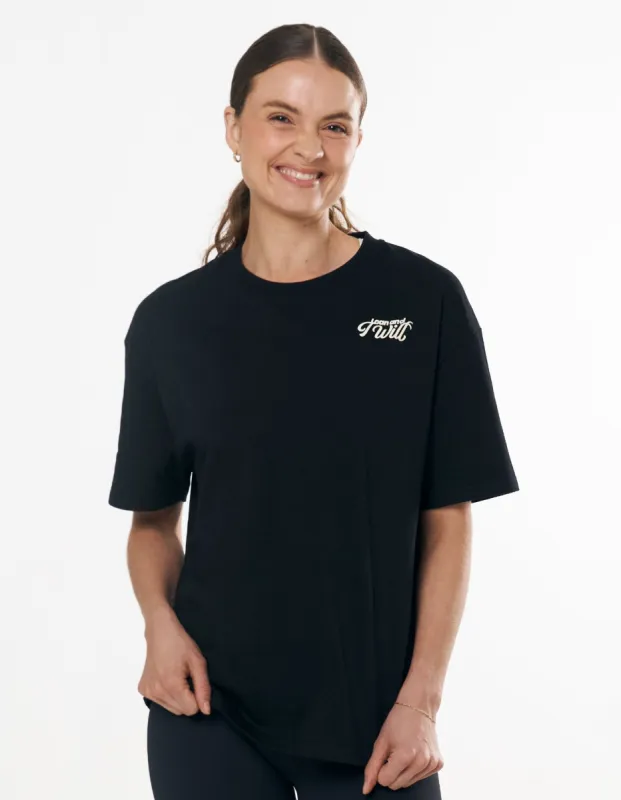 Kic I Will Tee - Black sold by Stax