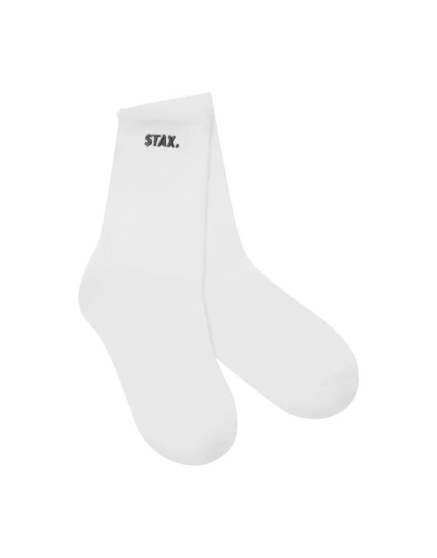 Crew Sock - White/Graphite sold by Stax
