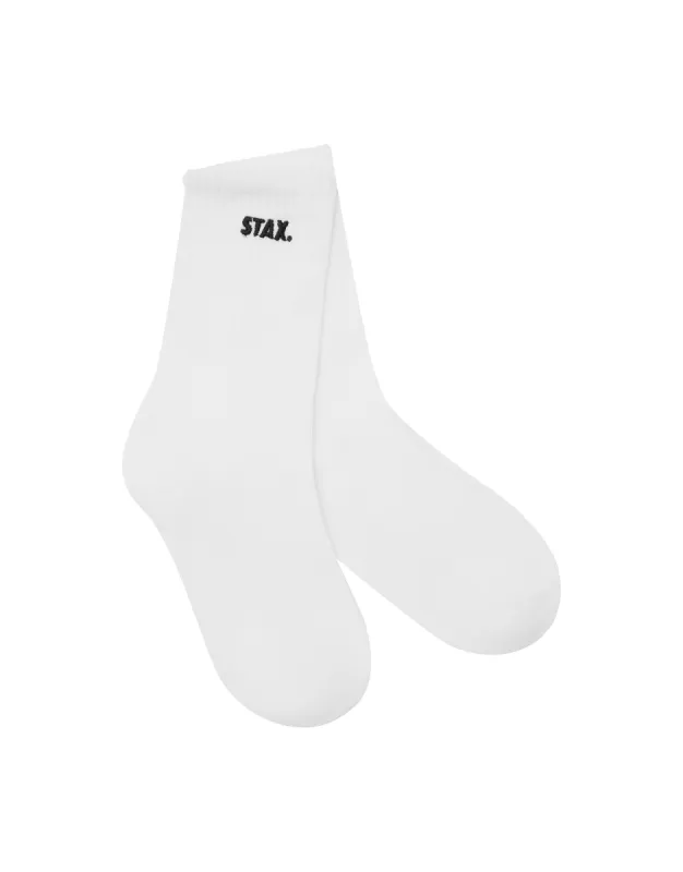 Crew Sock - White/Black sold by Stax