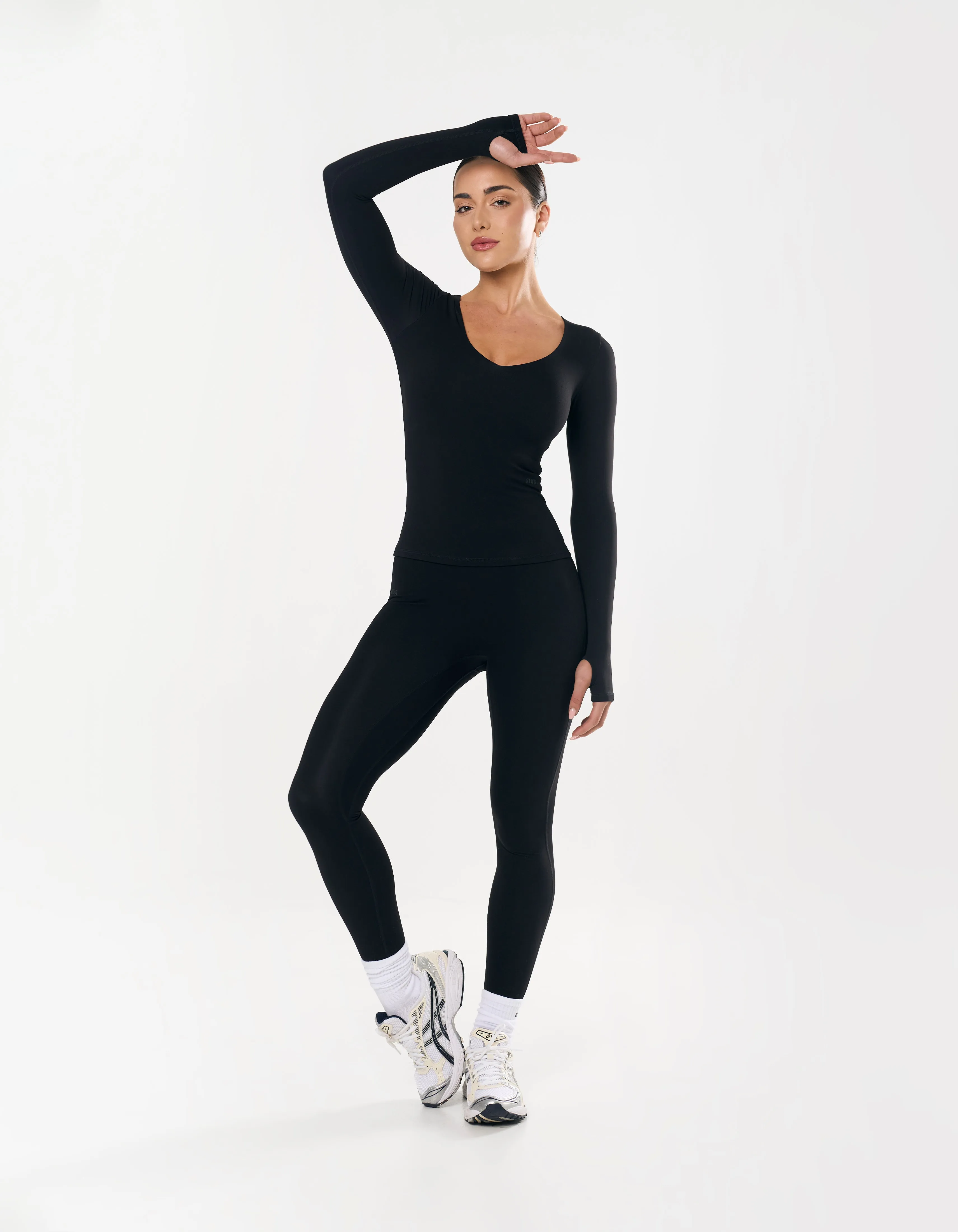 V Cut Long Sleeve NANDEX™ - Black sold by Stax product image thumbnail 2