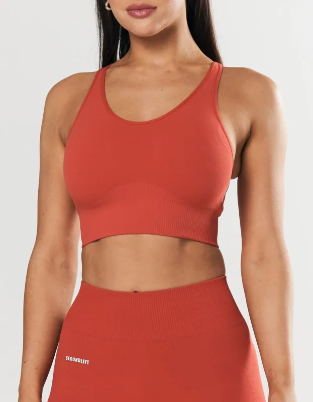 Seamless Strappy Crop - Red sold by Stax