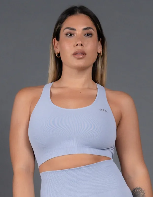 Premium Seamless V5 Racer Crop - Arion (Blue) sold by Stax