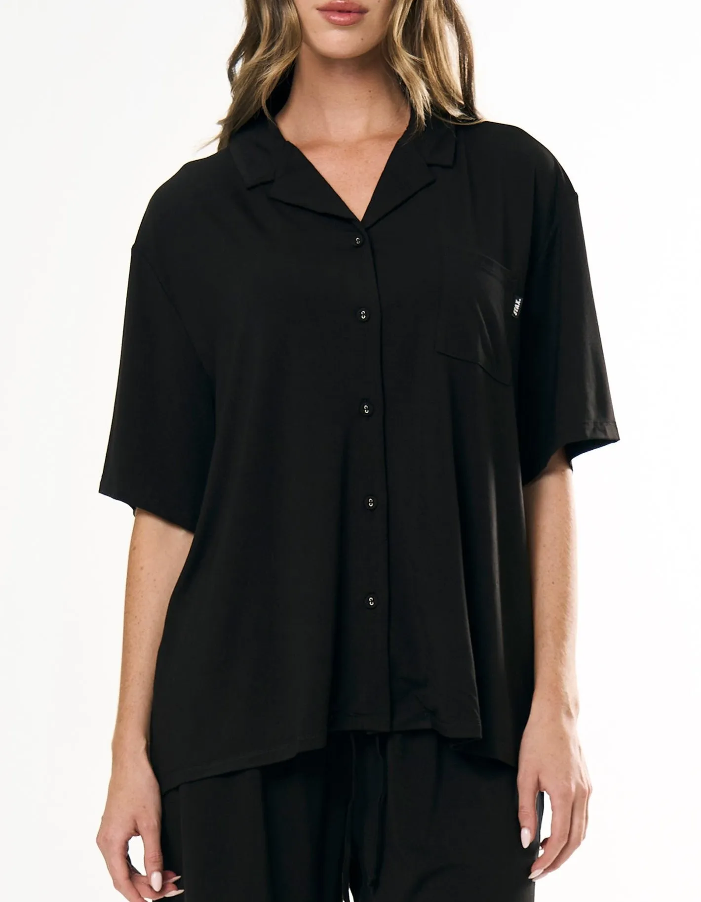 Sleep Short Sleeve Shirt - Black sold by Stax