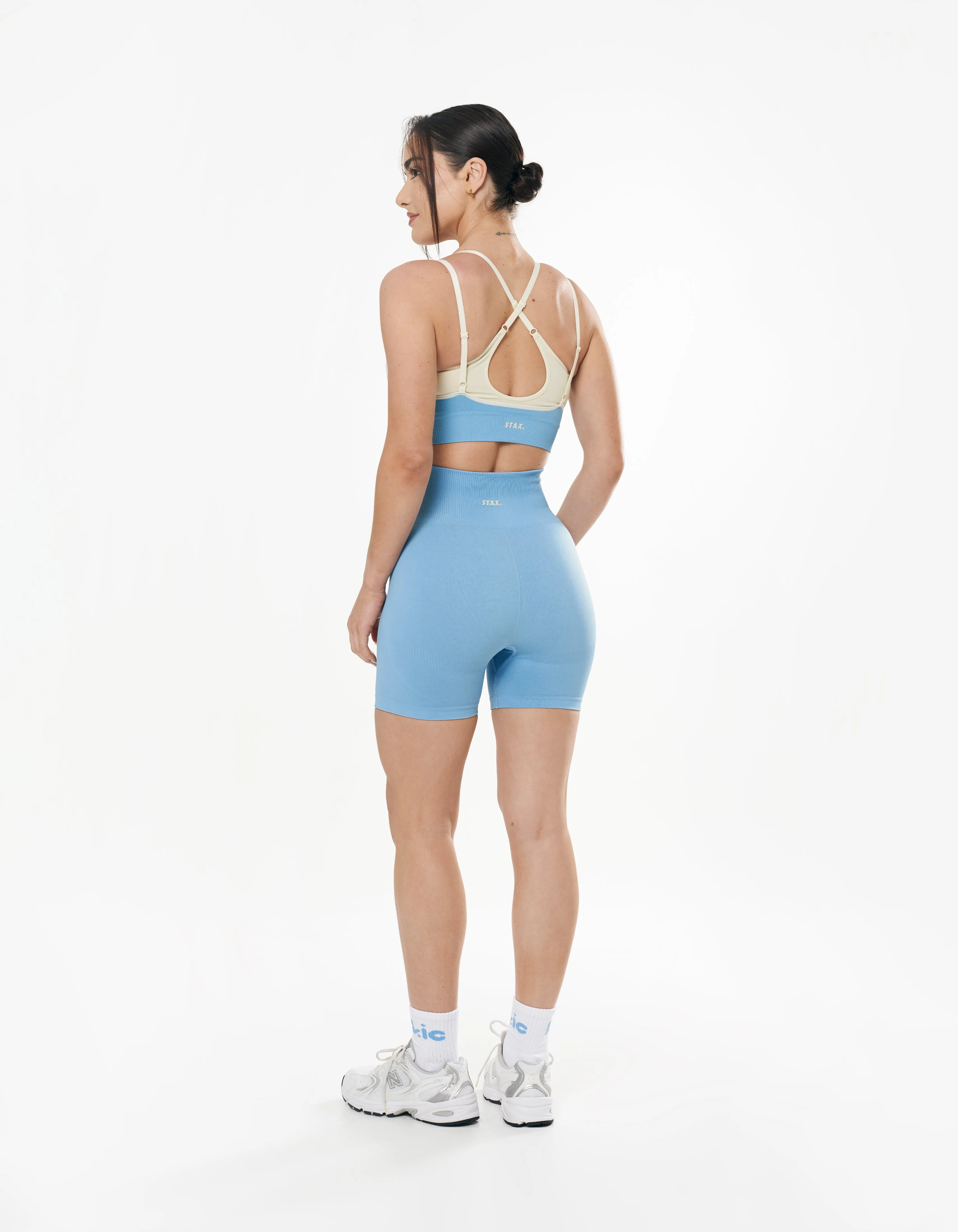 Seamless Kic Midi Bike Shorts - Blue sold by Stax product image thumbnail 5