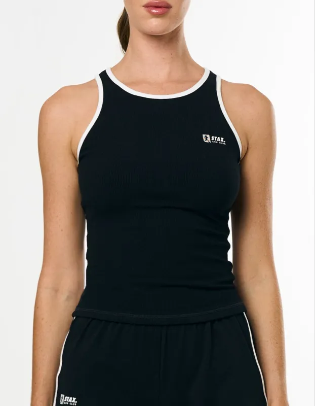 RC3 Ribbed Singlet - Black sold by Stax