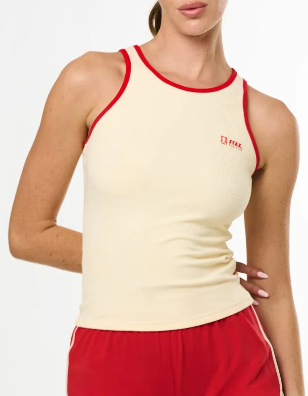 RC3 Ribbed Singlet - Cream sold by Stax