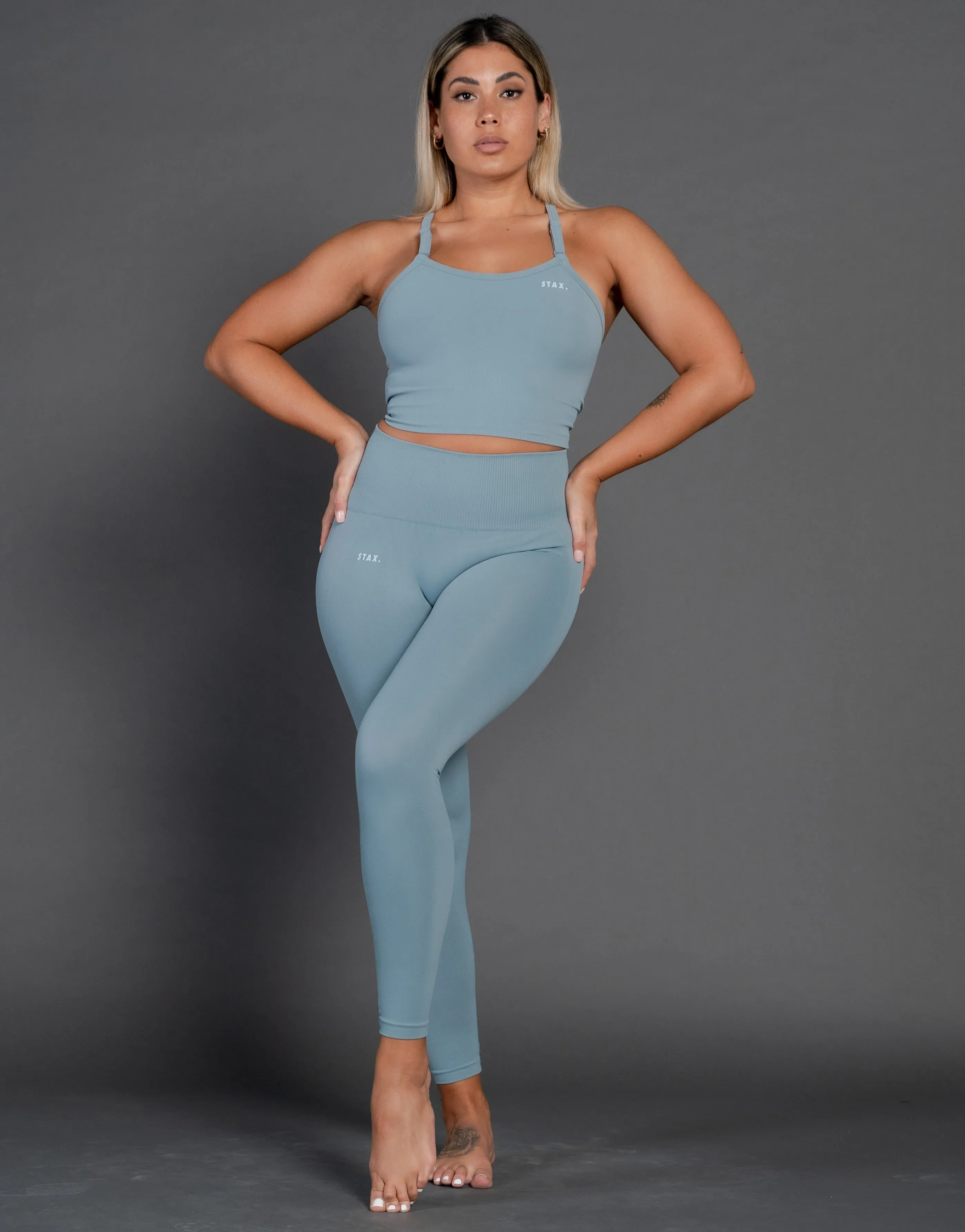 Premium Seamless V4 Tights - Trench Blue sold by Stax product image thumbnail 4