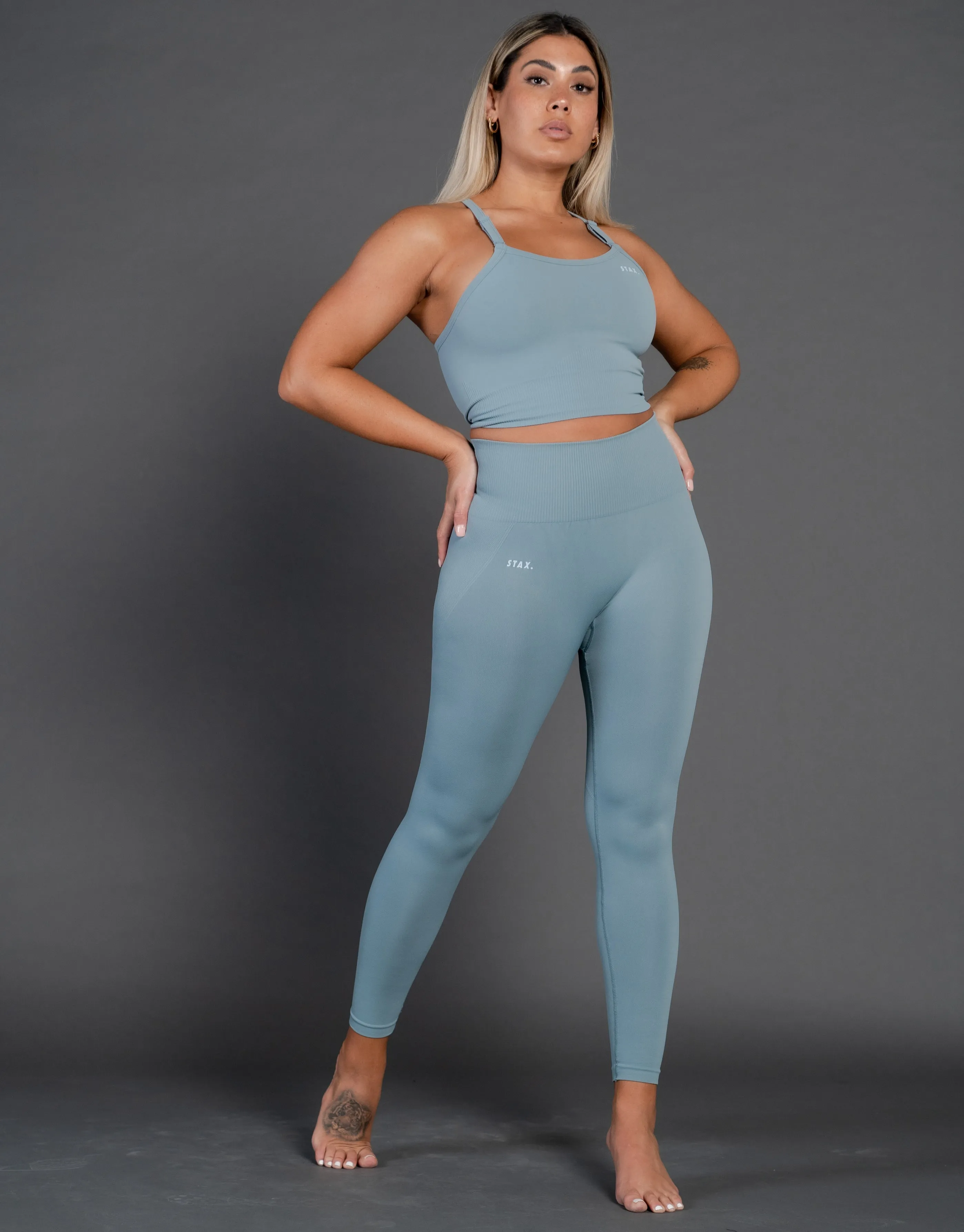 Premium Seamless V4 Tights - Trench Blue sold by Stax product image thumbnail 2
