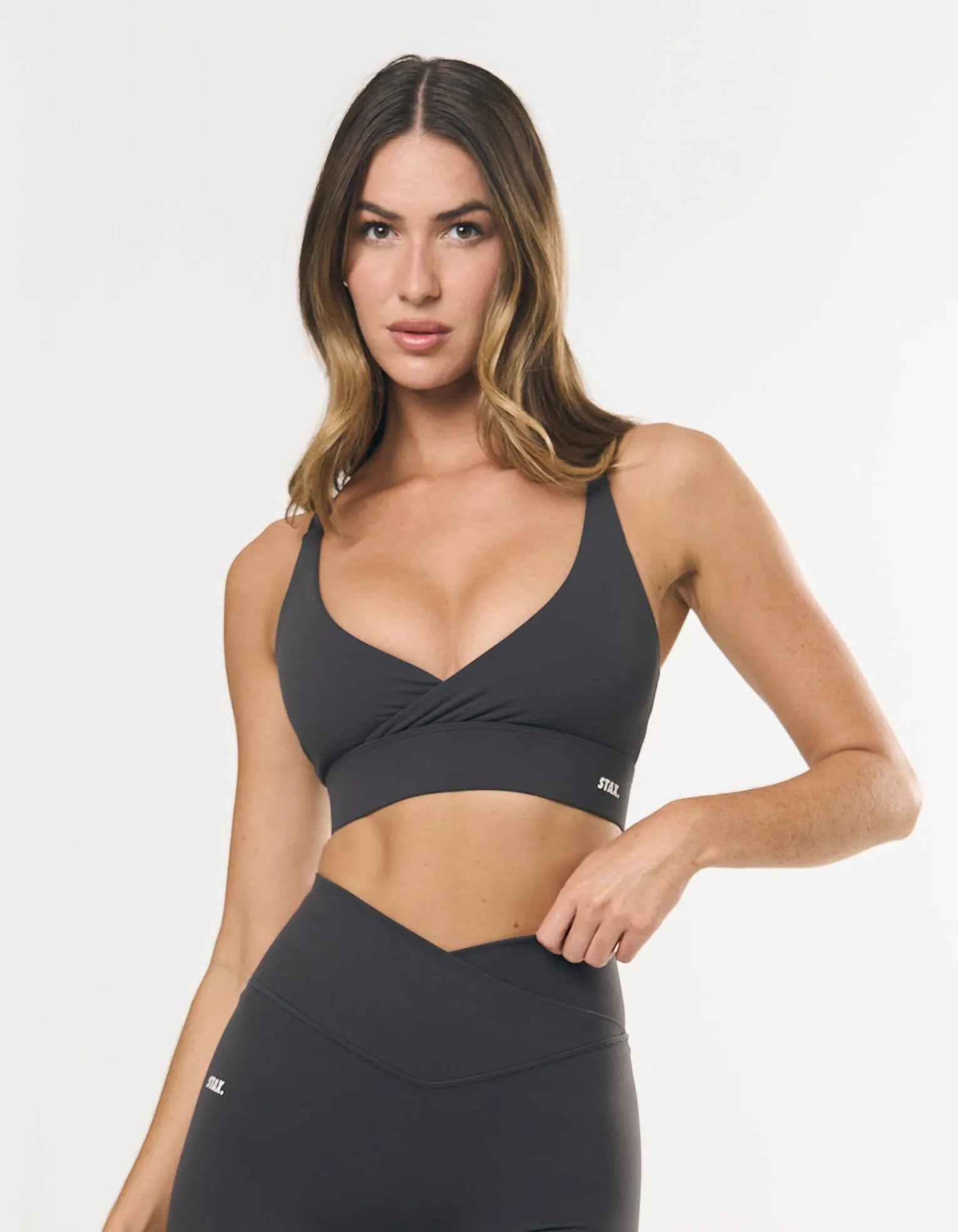 V Front Adapt Crop NANDEX™ - Slate Grey sold by Stax