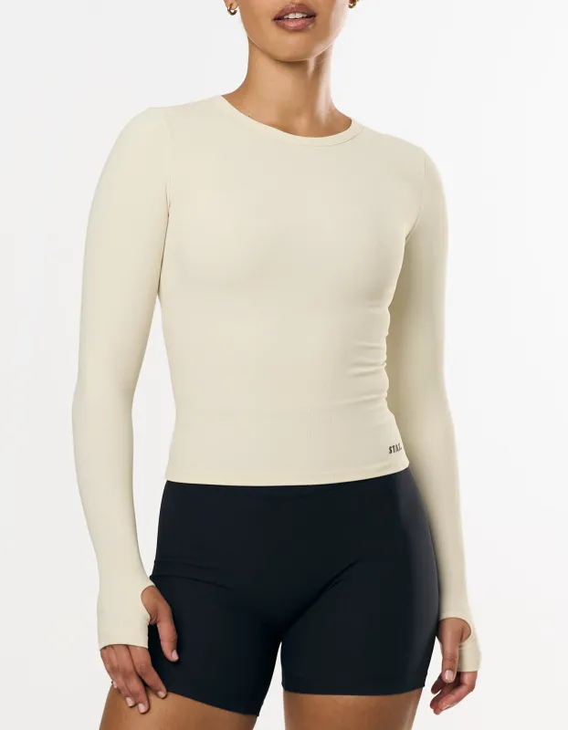 Active Rib Long Sleeve - Cloud sold by Stax