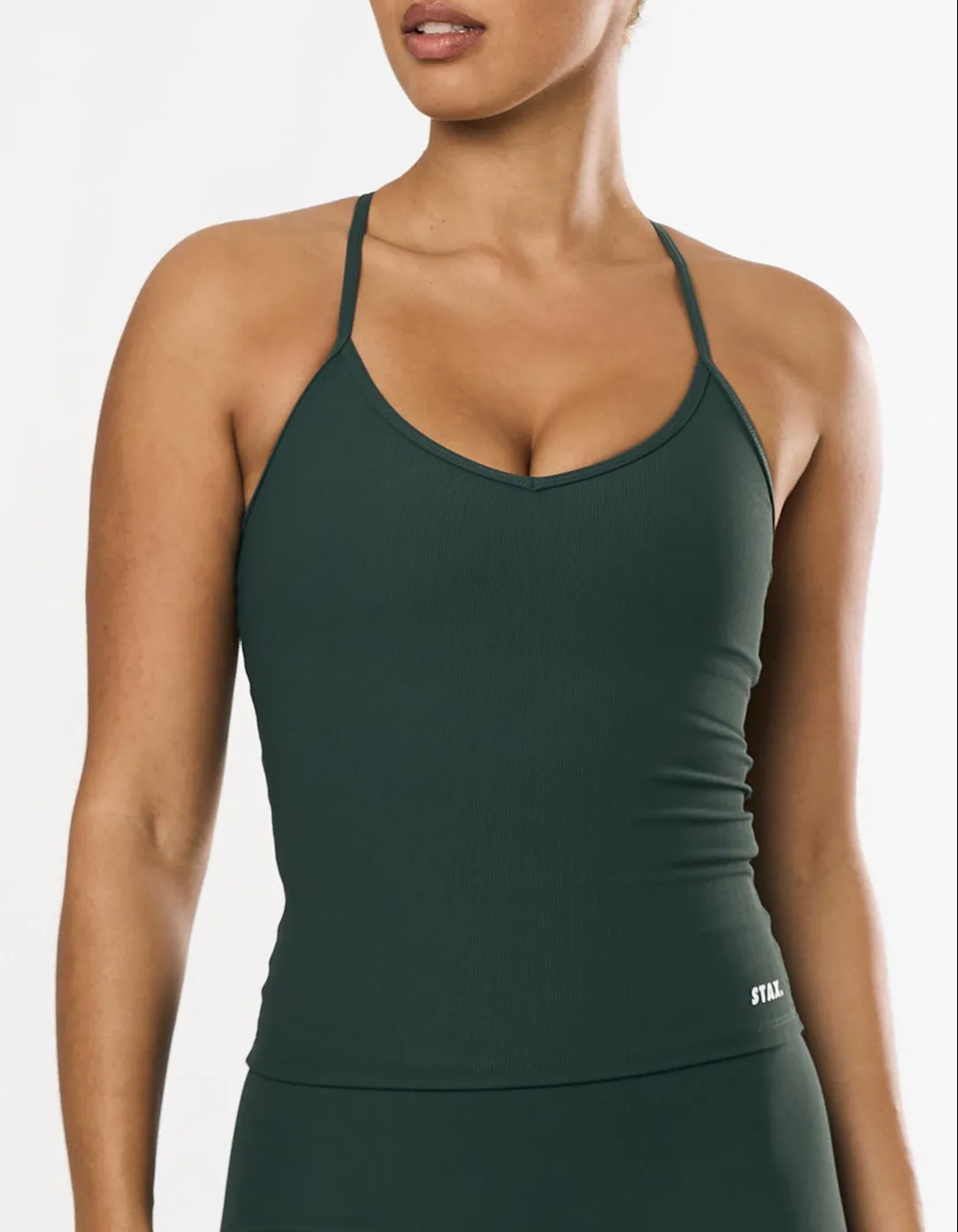 Active Rib Strappy Singlet - Alpine sold by Stax