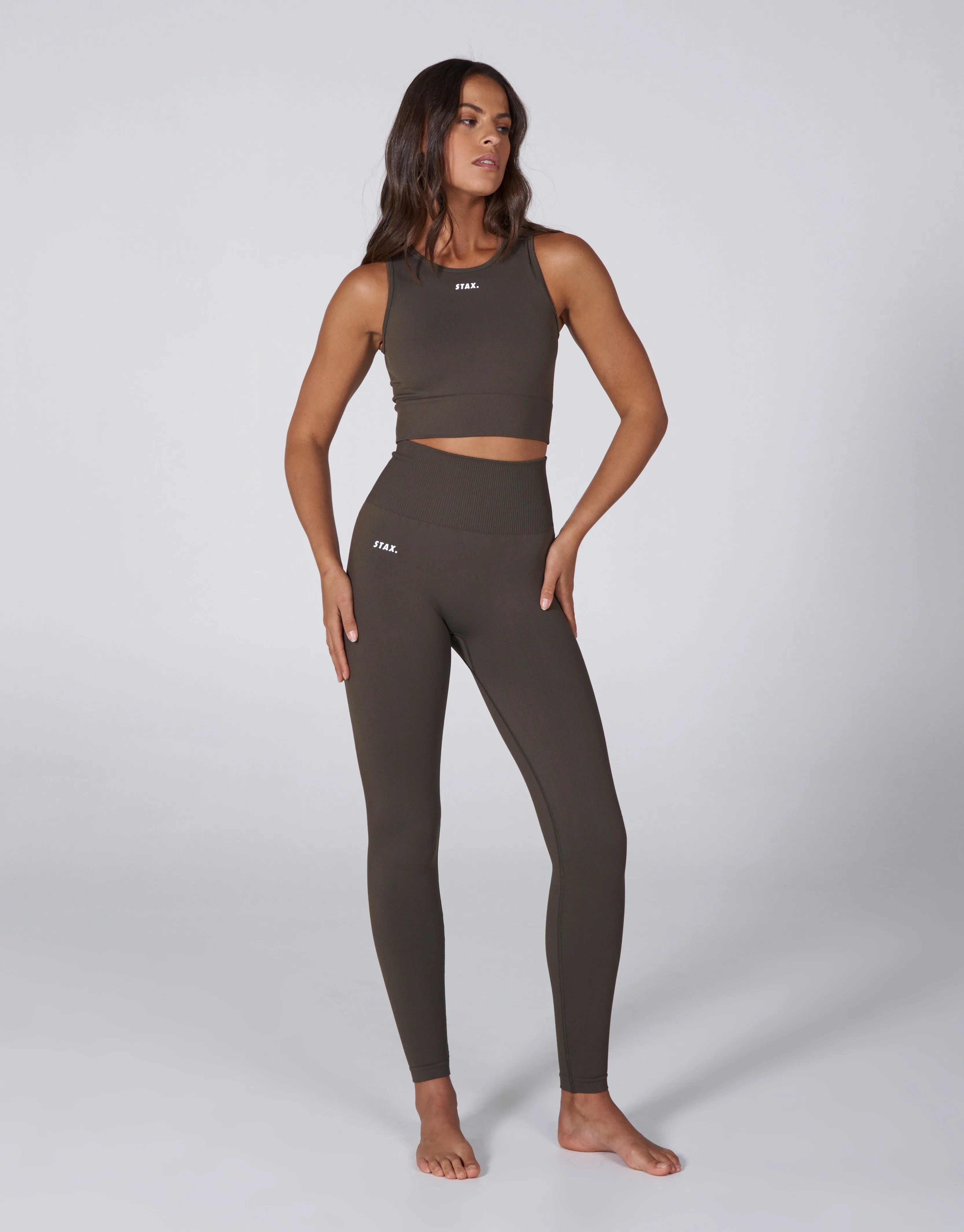 Premium Seamless Favourites Cropped Singlet - Dovetail sold by Stax product image thumbnail 4