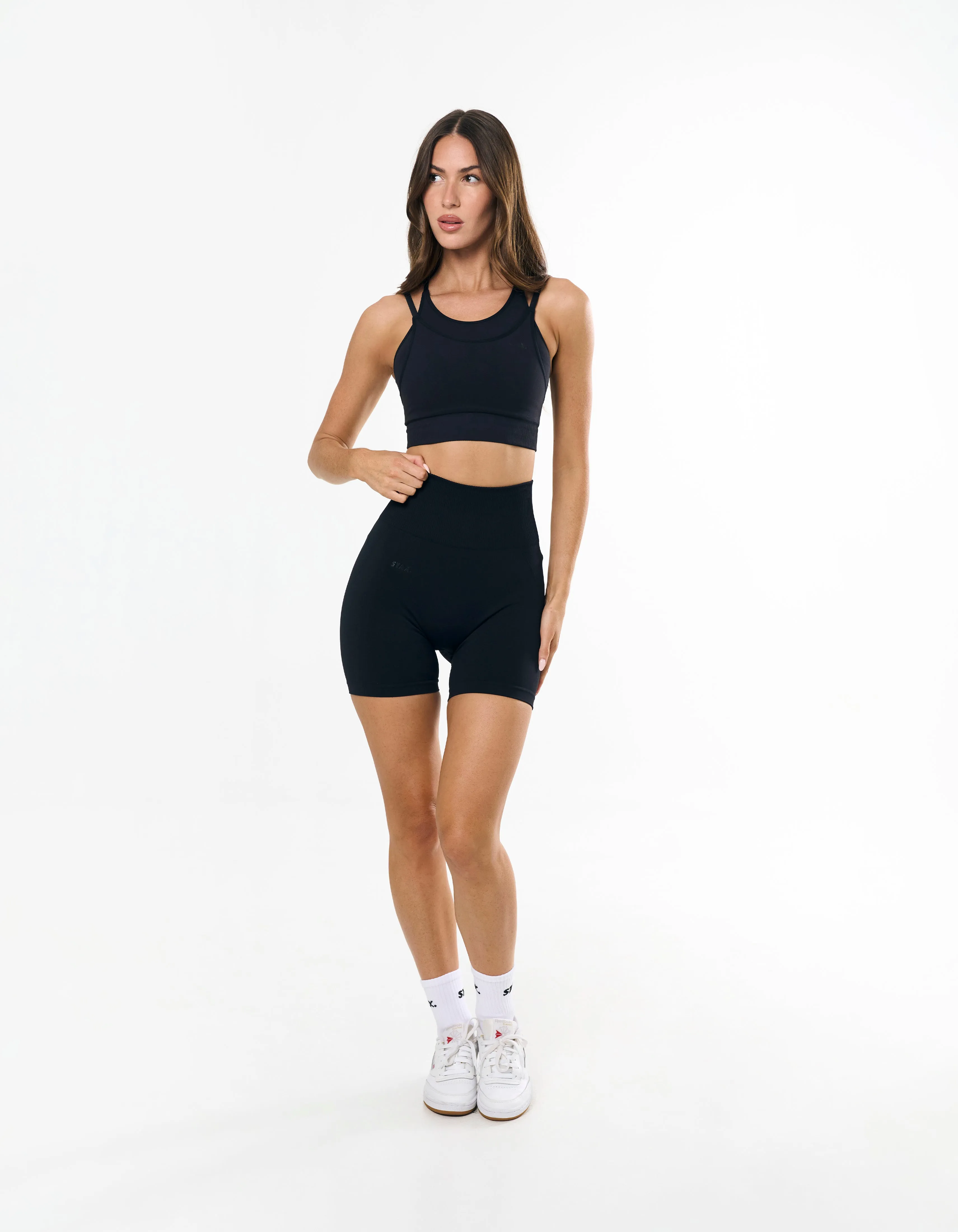 Premium Seamless Midi Bike Shorts - Shadow sold by Stax product image thumbnail 2