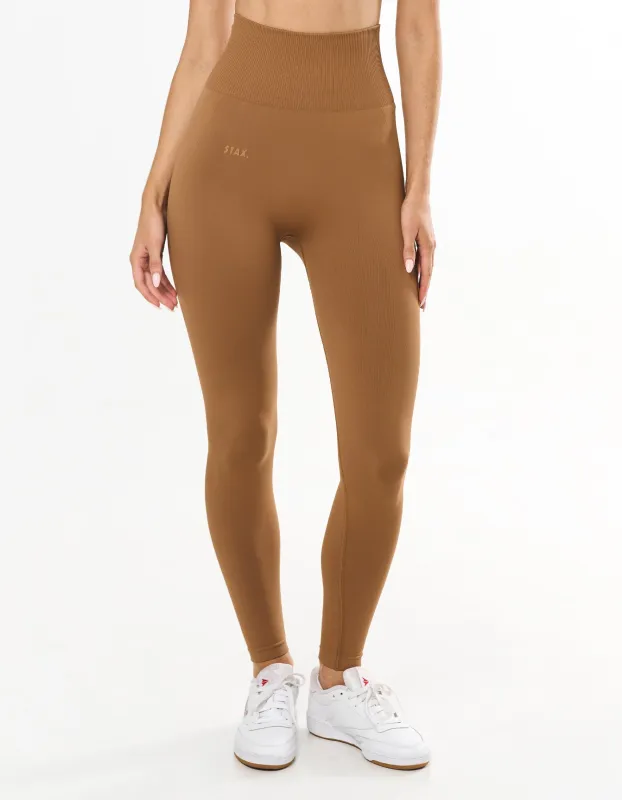 Premium Seamless Full Length Tights - Toffee sold by Stax