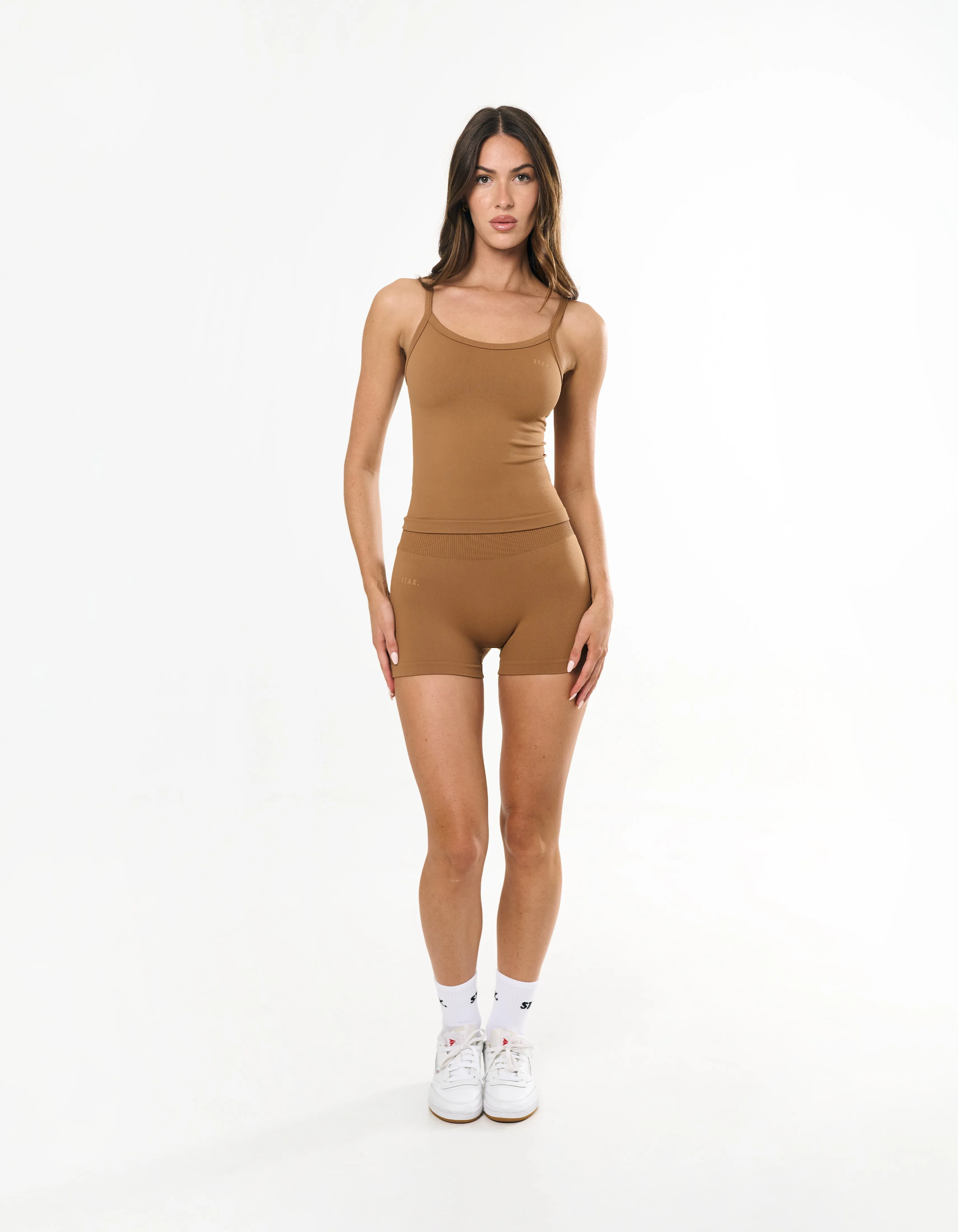 Premium Seamless Mini Bike Shorts - Toffee sold by Stax product image thumbnail 2