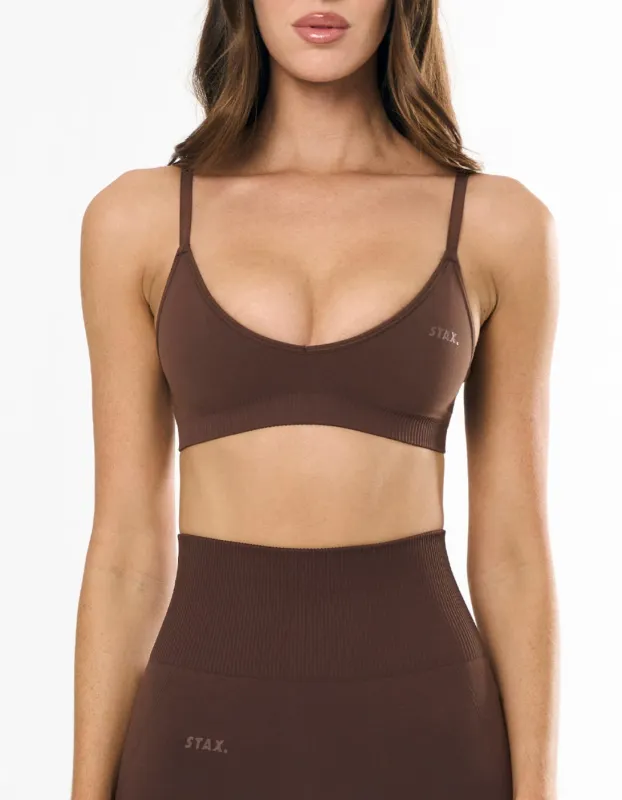 Premium Seamless Bralette - Cocoa sold by Stax