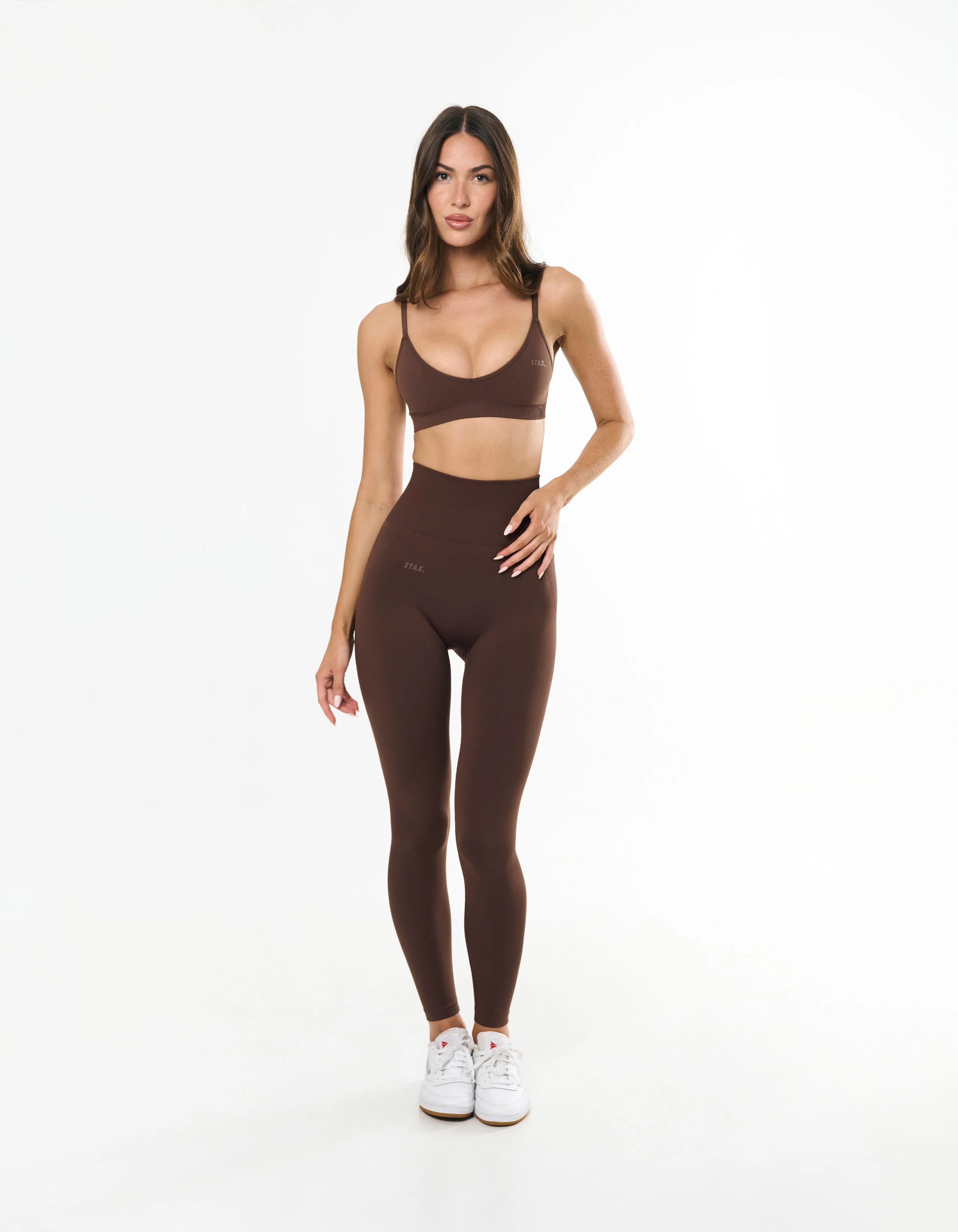Premium Seamless Full Length Tights - Cocoa sold by Stax product image thumbnail 2