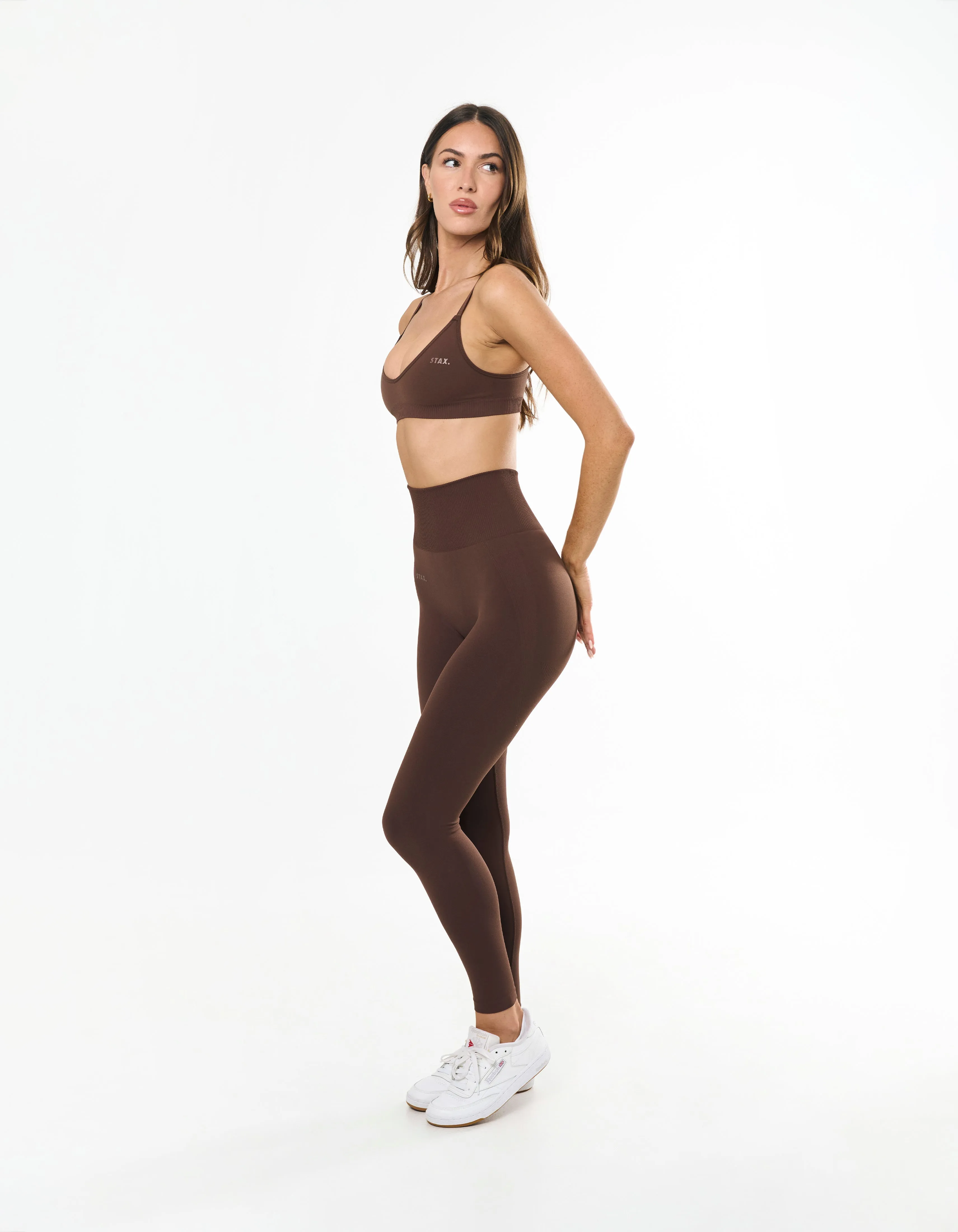 Premium Seamless Full Length Tights - Cocoa sold by Stax product image thumbnail 3