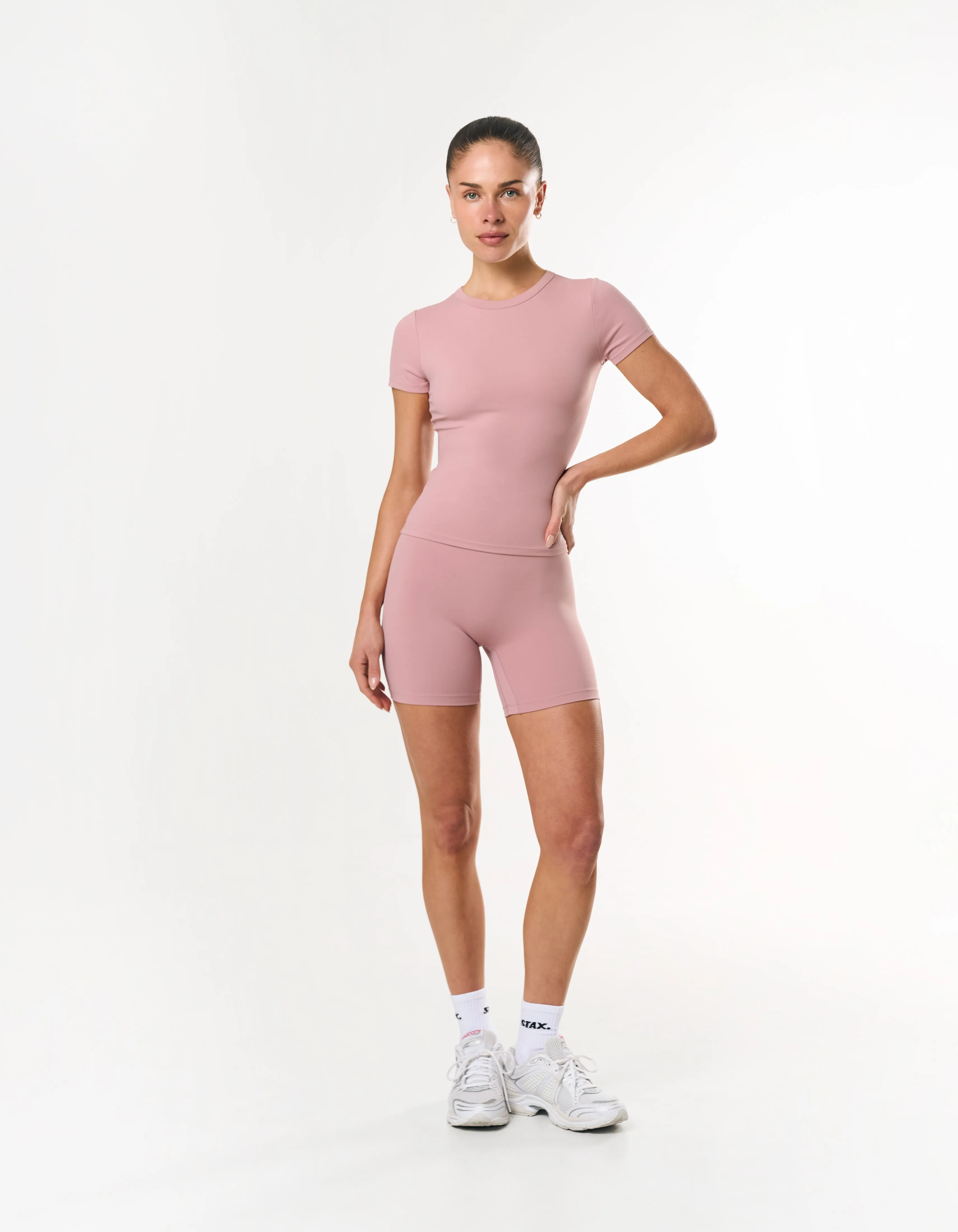 Midi Bike Shorts Airlyte - Dusty Pink sold by Stax product image thumbnail 5