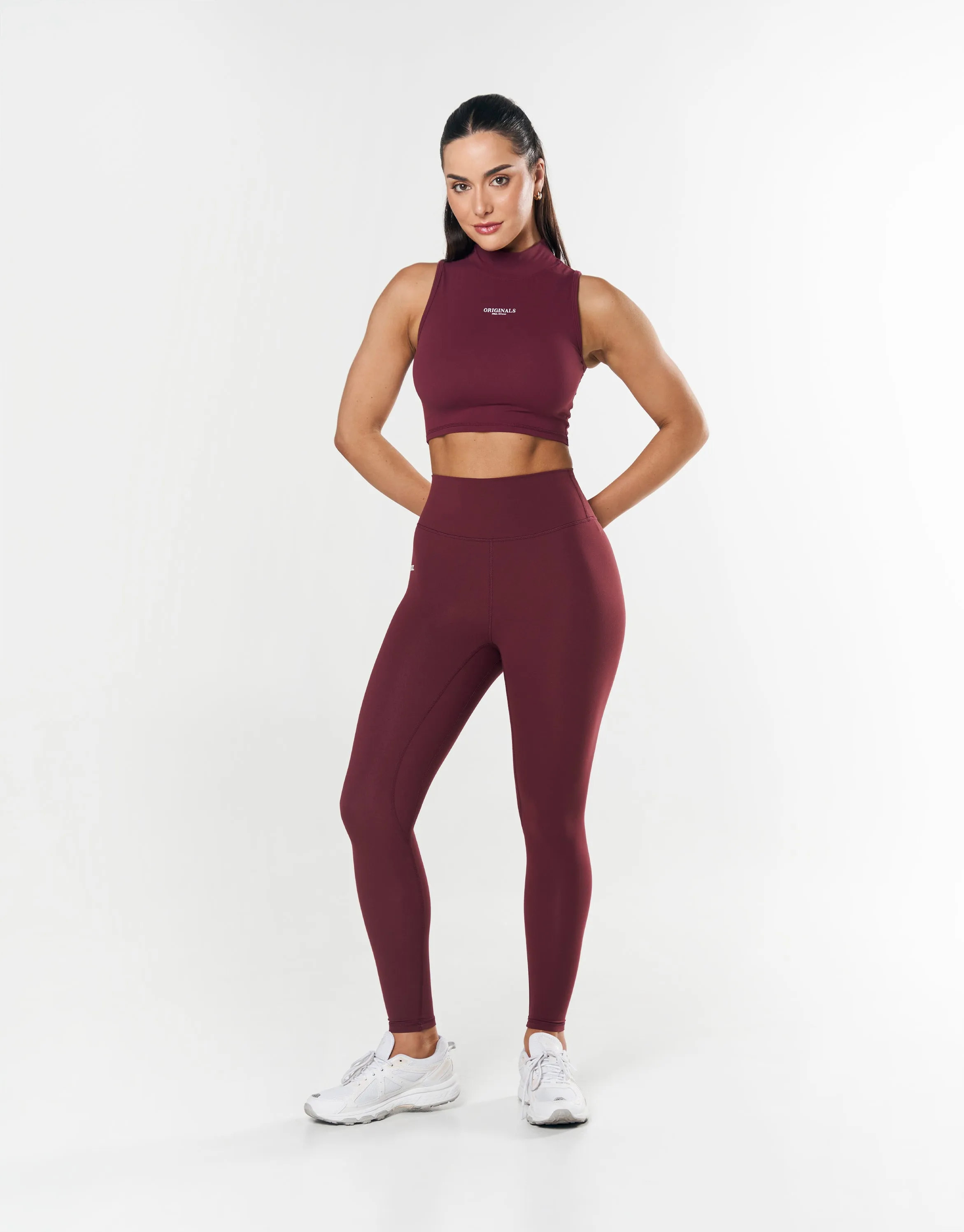 High Neck Cropped Tank NANDEX ™ Maple - Burgundy sold by Stax product image thumbnail 2