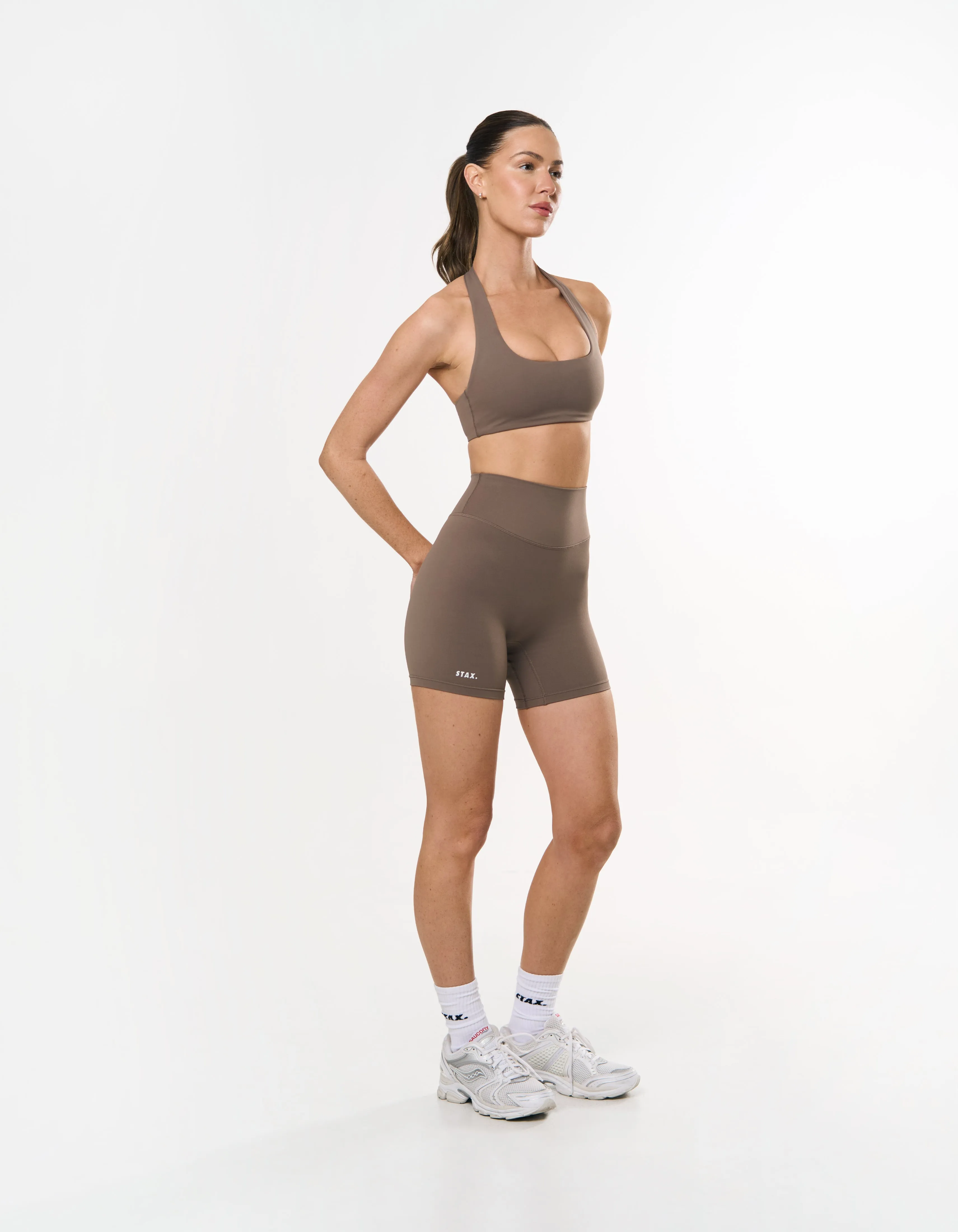 Square Neck Halter Crop Airlyte - Stone sold by Stax product image thumbnail 4