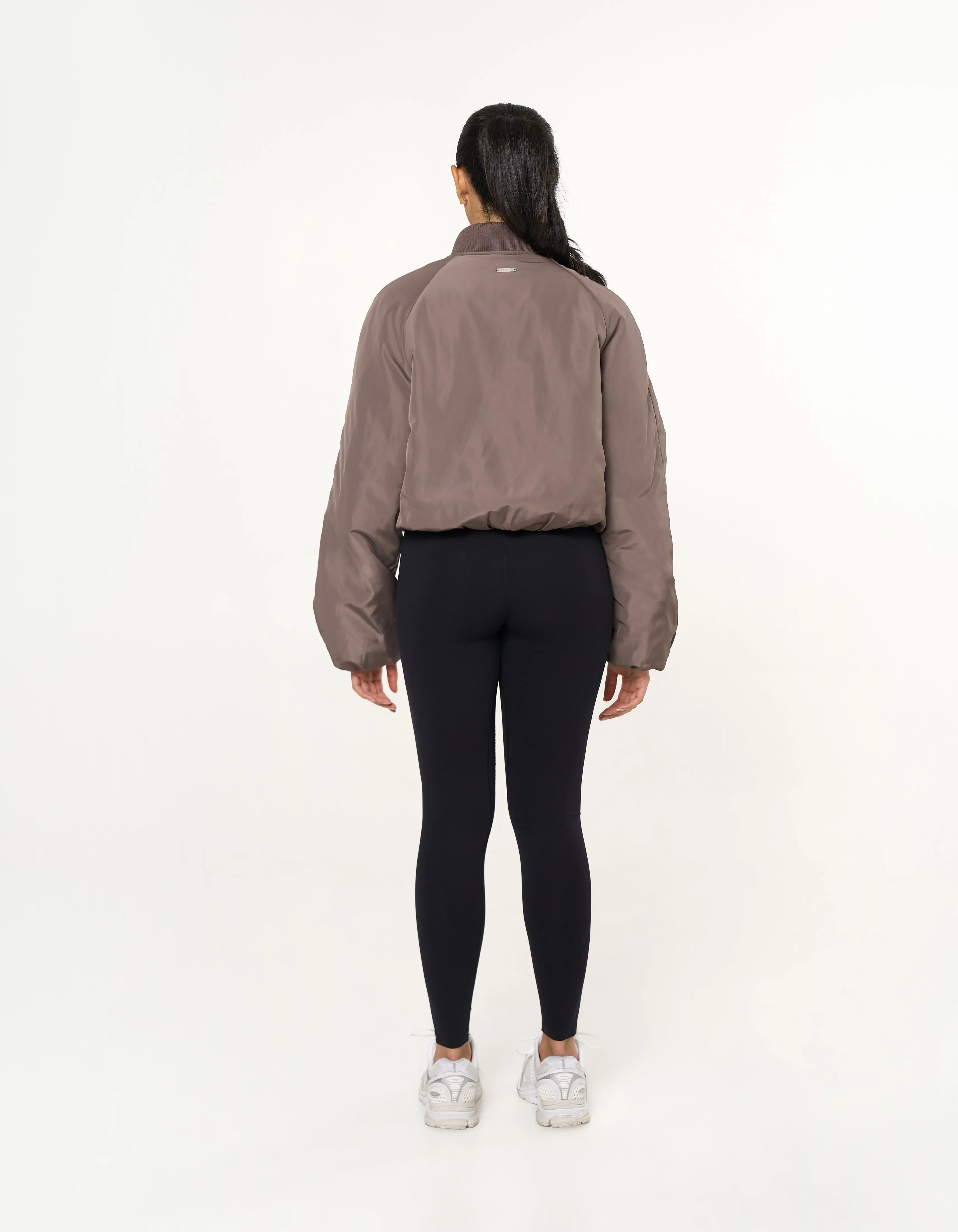Cropped Bomber Jacket - Fossil sold by Stax product image thumbnail 5