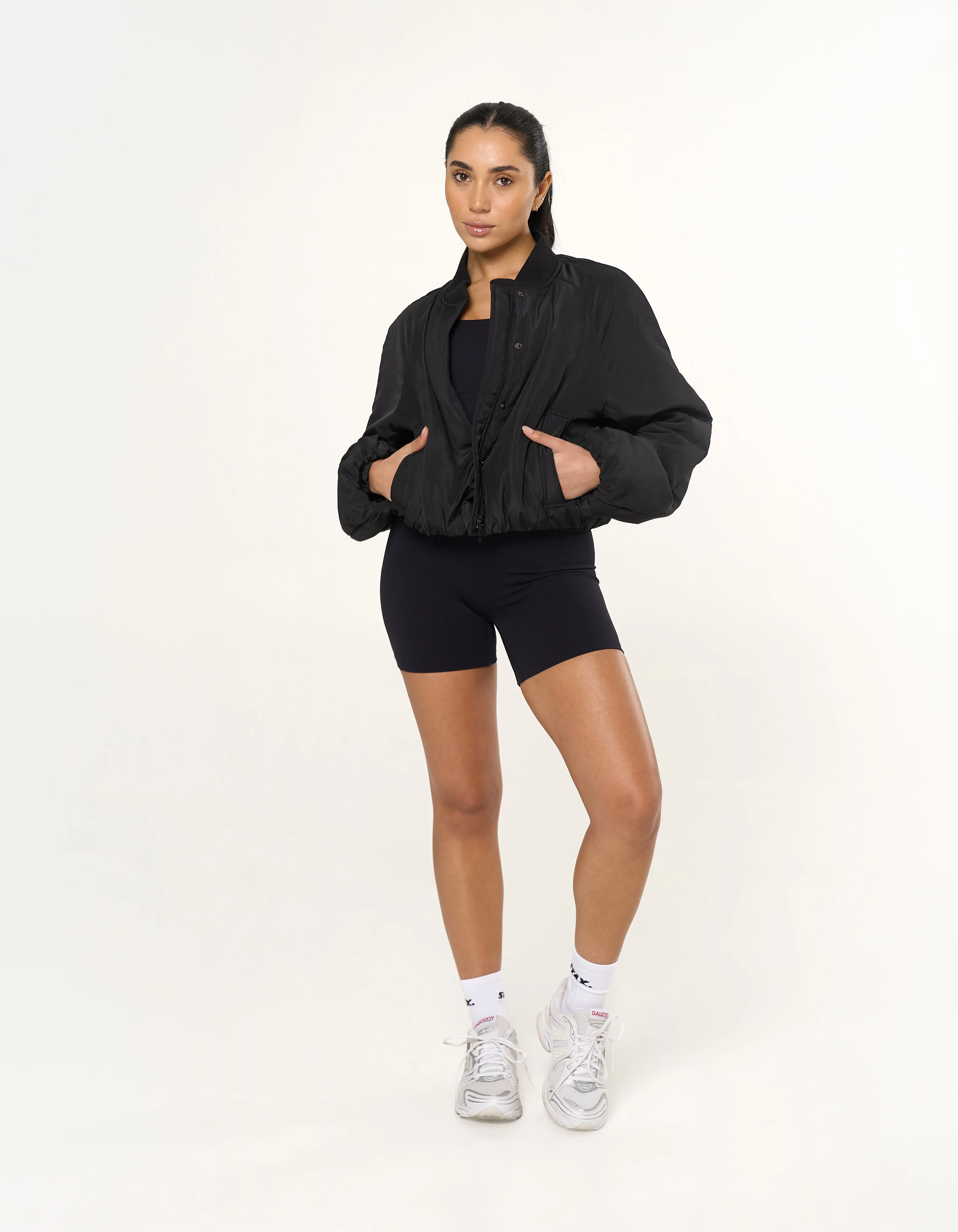 Cropped Bomber Jacket - Ink sold by Stax product image thumbnail 2