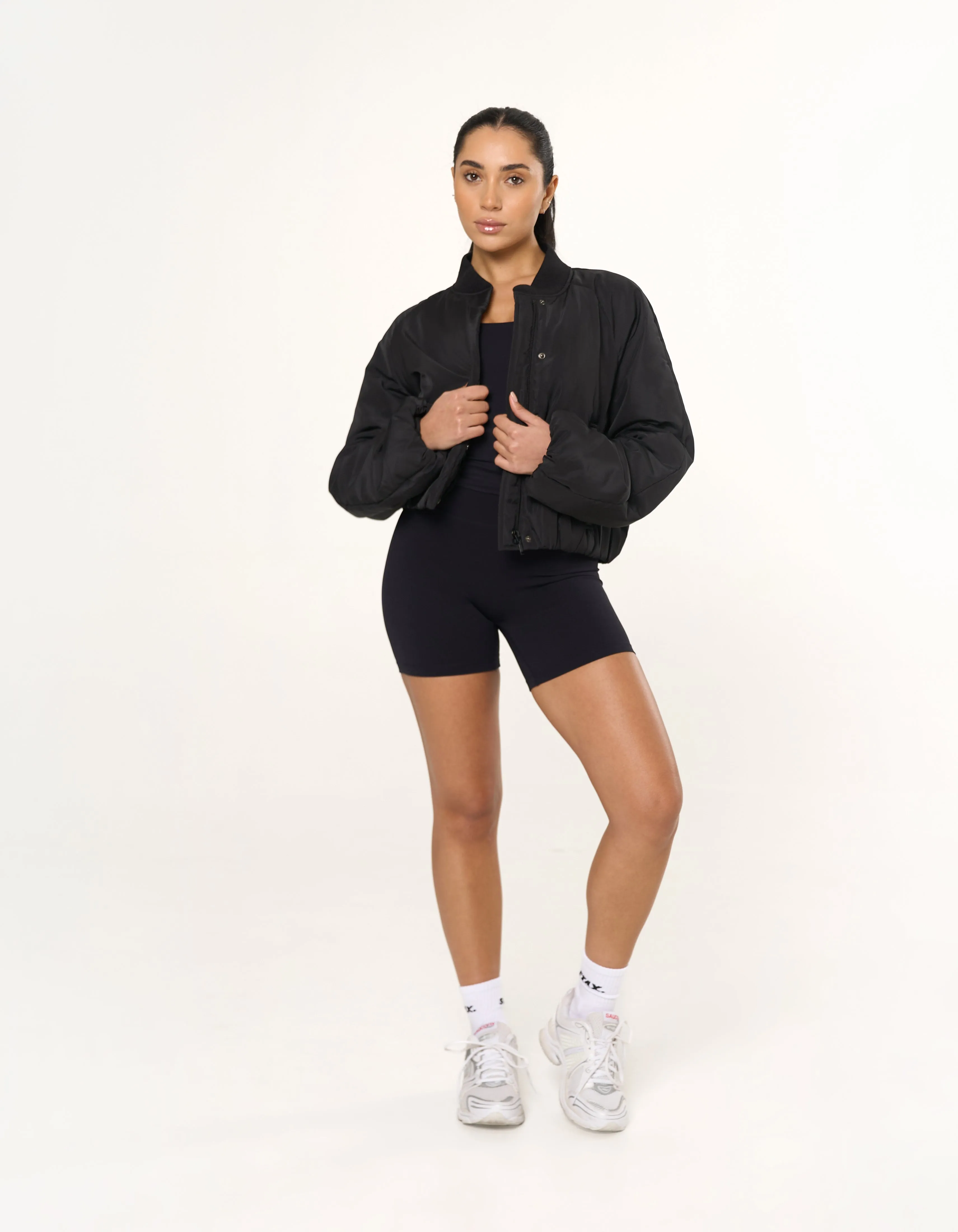 Cropped Bomber Jacket - Ink sold by Stax product image thumbnail 3