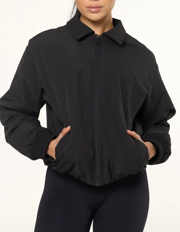 Collared Bomber Jacket - Ink sold by Stax