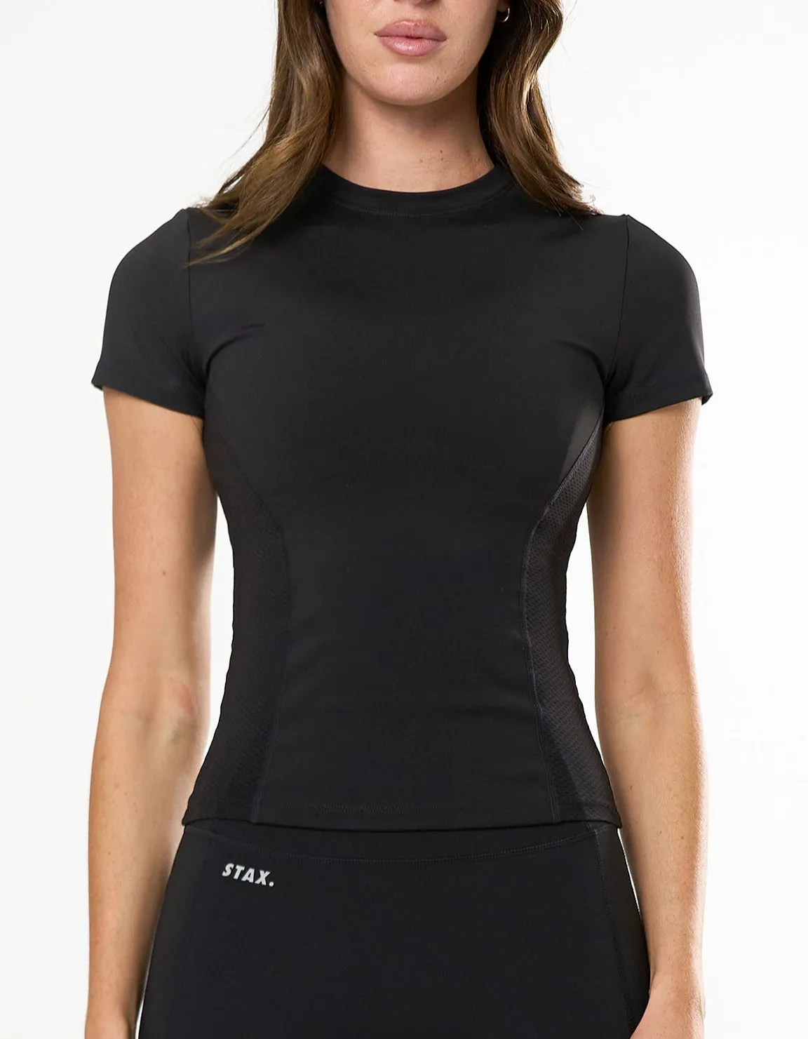Fitted Mesh Tee Astryx - Carbon sold by Stax