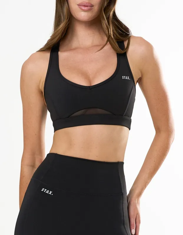 Mesh Sports Crop Astryx - Carbon made by Stax