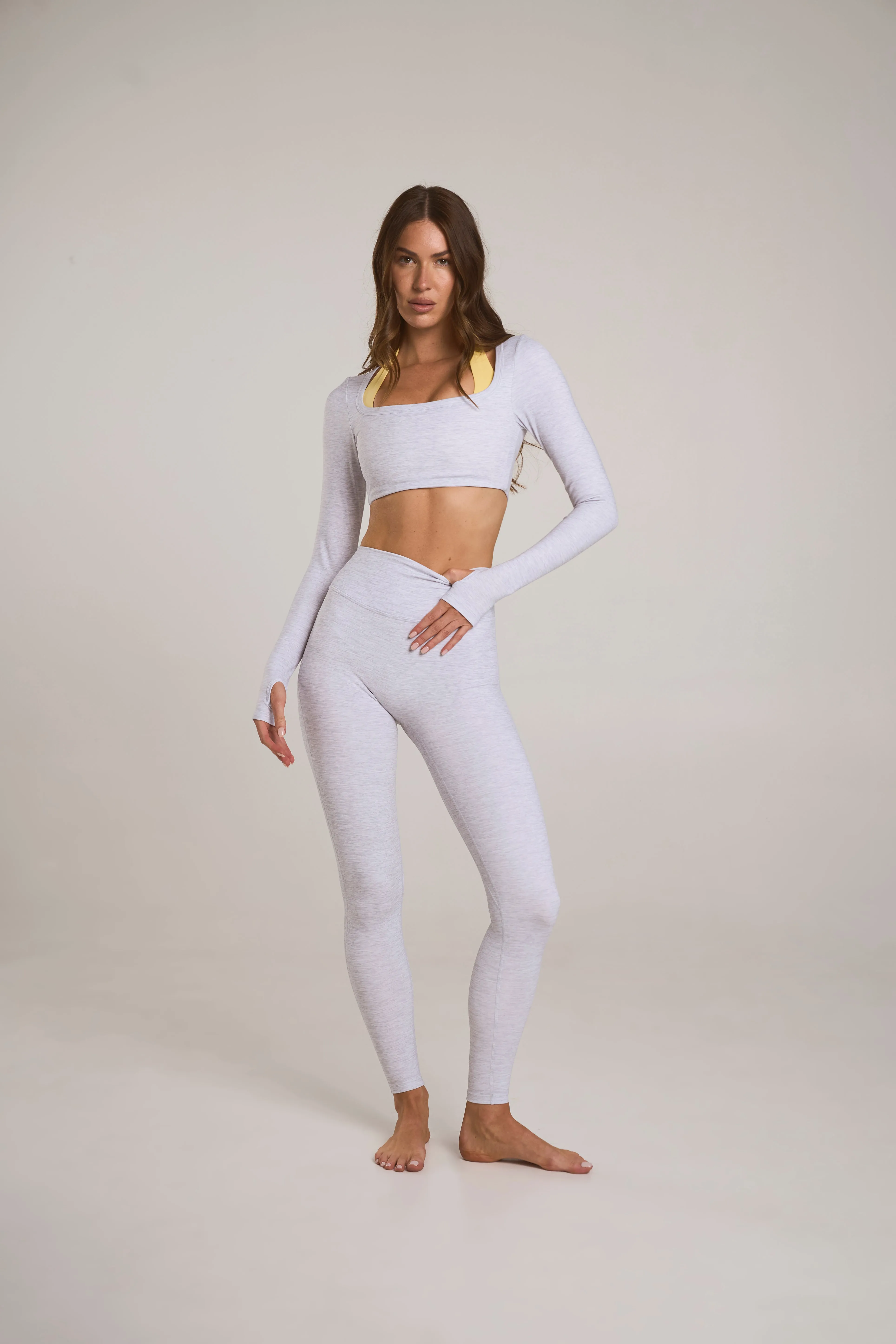 Full Length Tights Airlyte - Grey Marle sold by Stax product image thumbnail 2