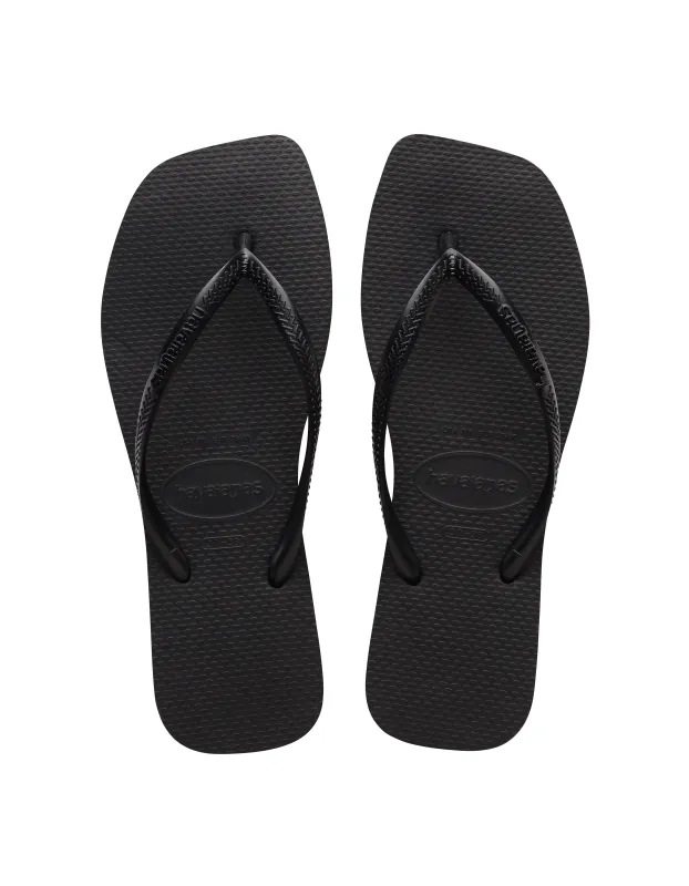 Havaianas Slim Square Toe Thong - Black sold by Stax