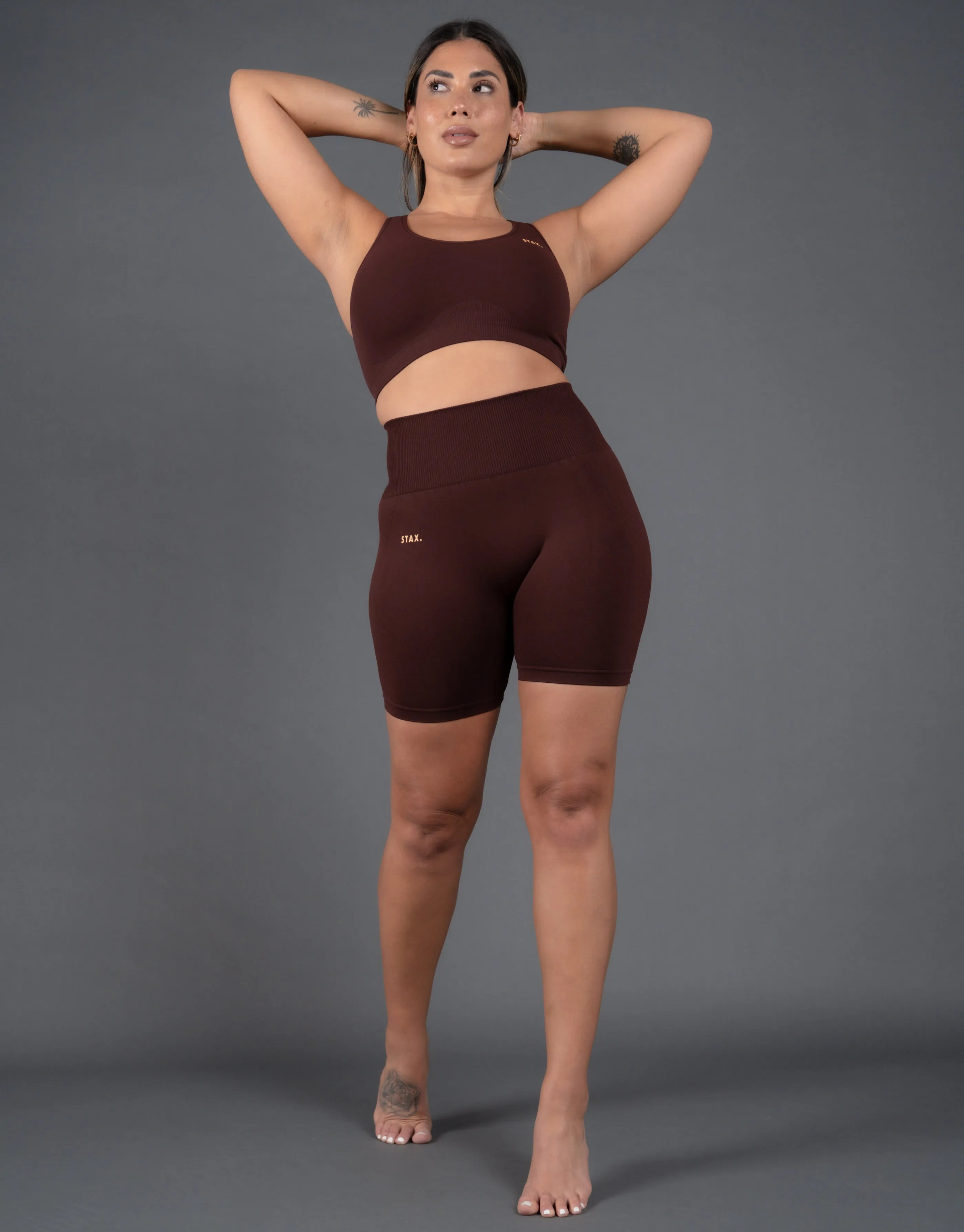Premium Seamless V5 Racer Crop - Gliese (Brown) sold by Stax product image thumbnail 4