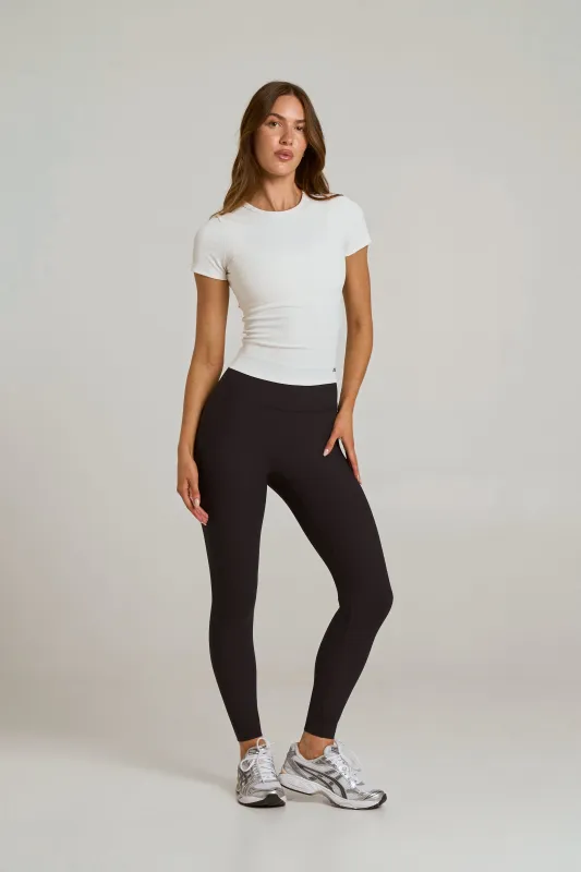 Active Rib Full Length Tights - Black sold by Stax