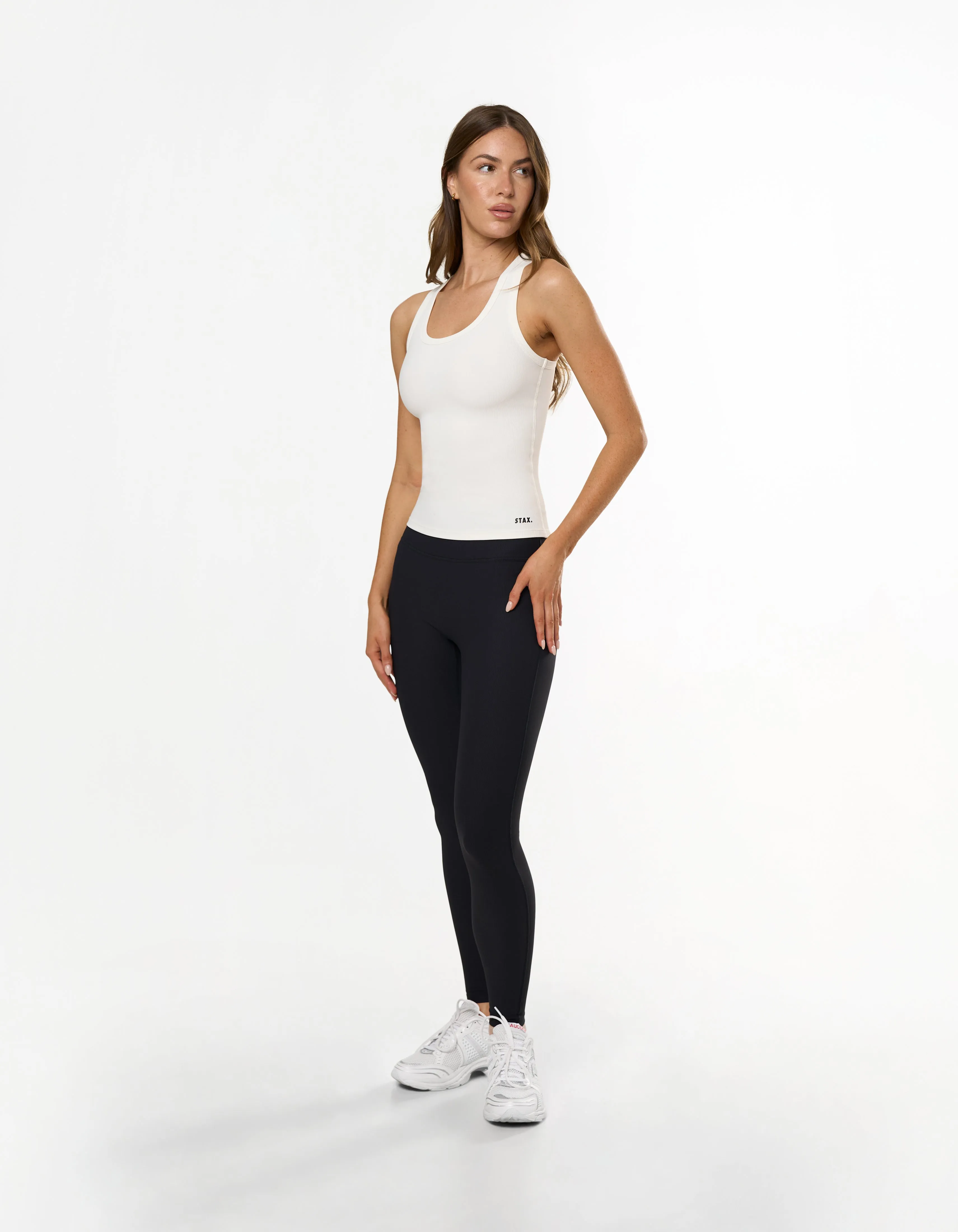 Active Rib Racer Singlet - White sold by Stax product image thumbnail 2