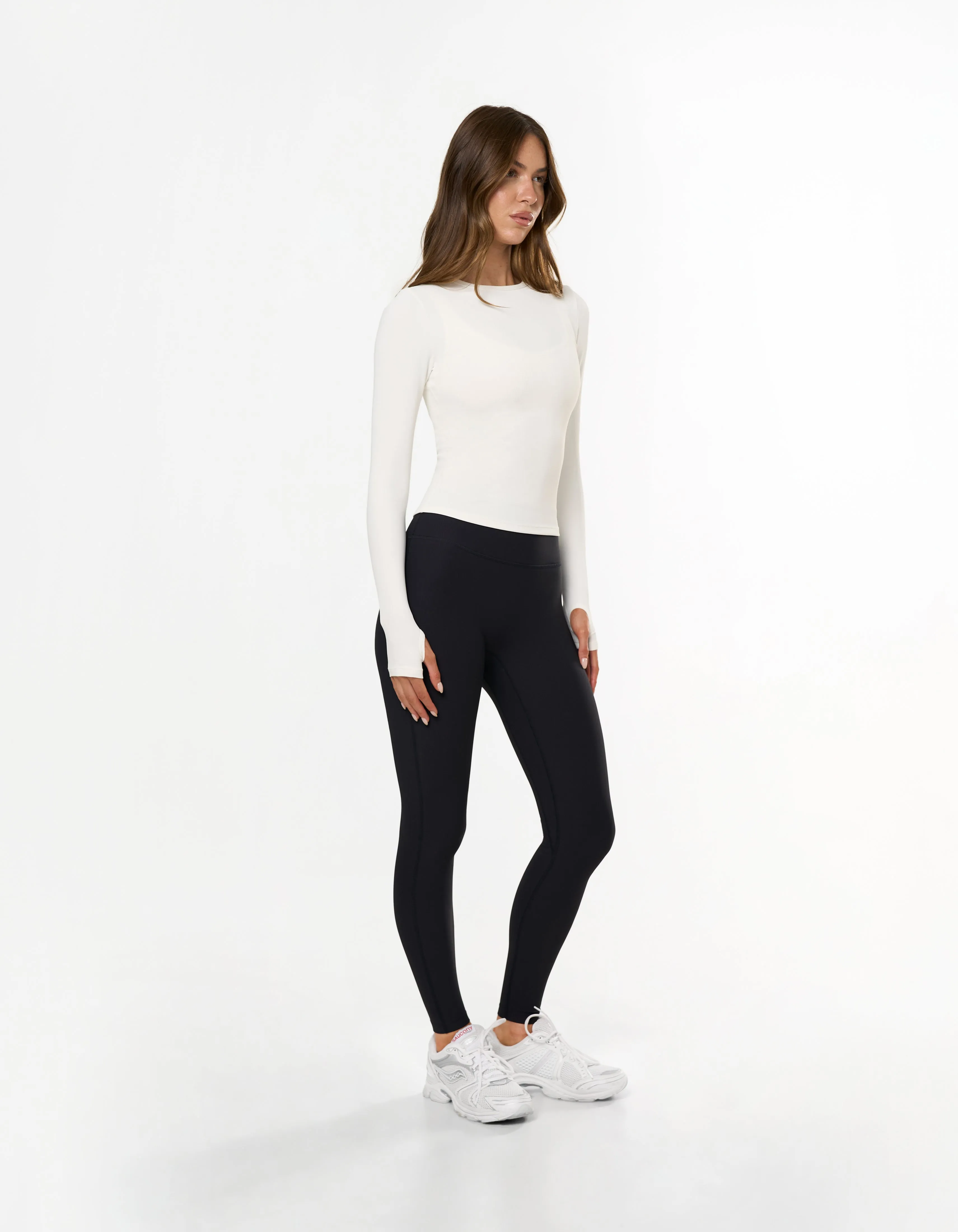 Active Rib Long Sleeve - White sold by Stax product image thumbnail 3