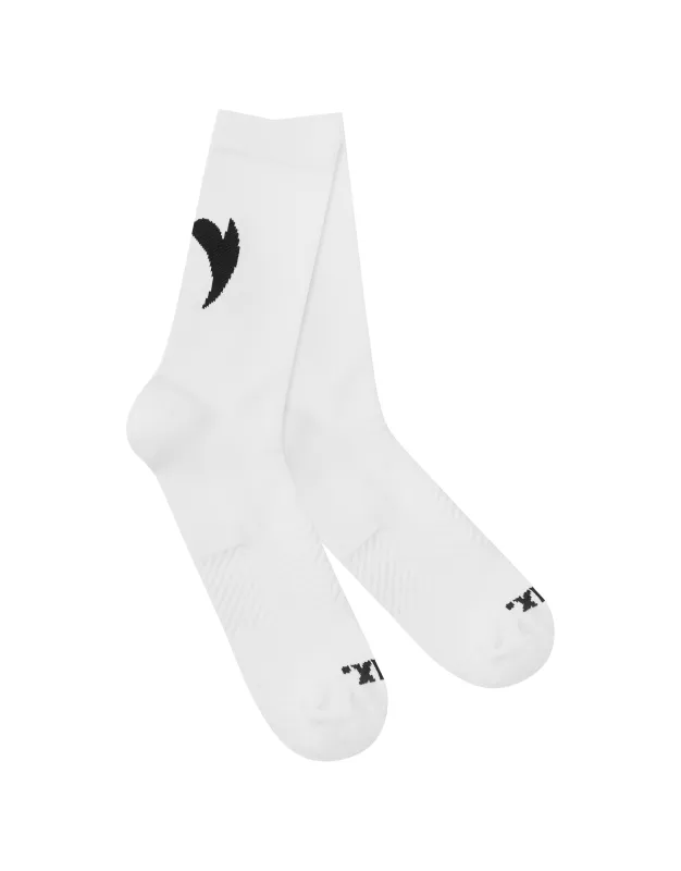 Mens Performance Crew Socks - White sold by Stax