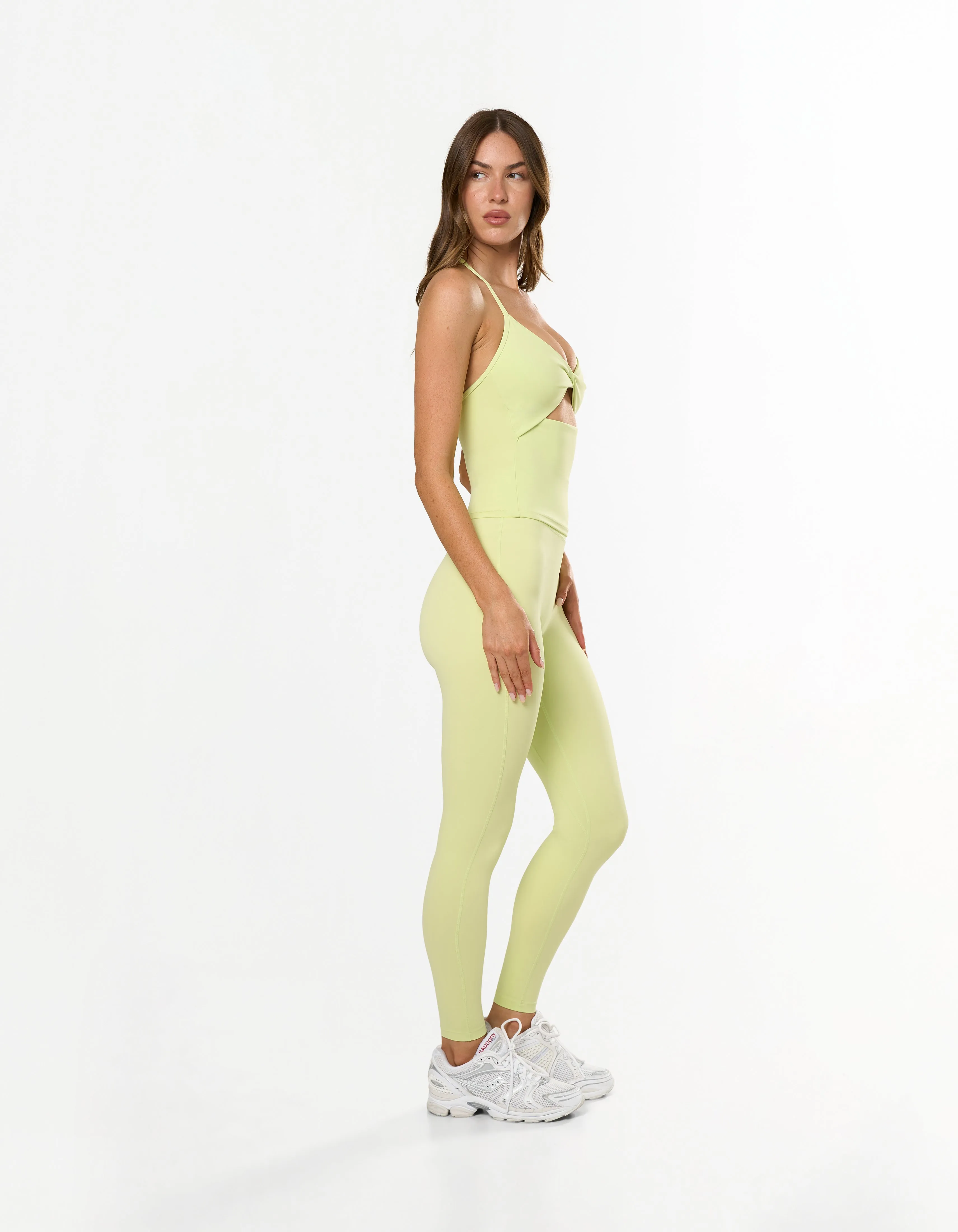 Twist Halter Tank Airlyte - Lime sold by Stax product image thumbnail 5
